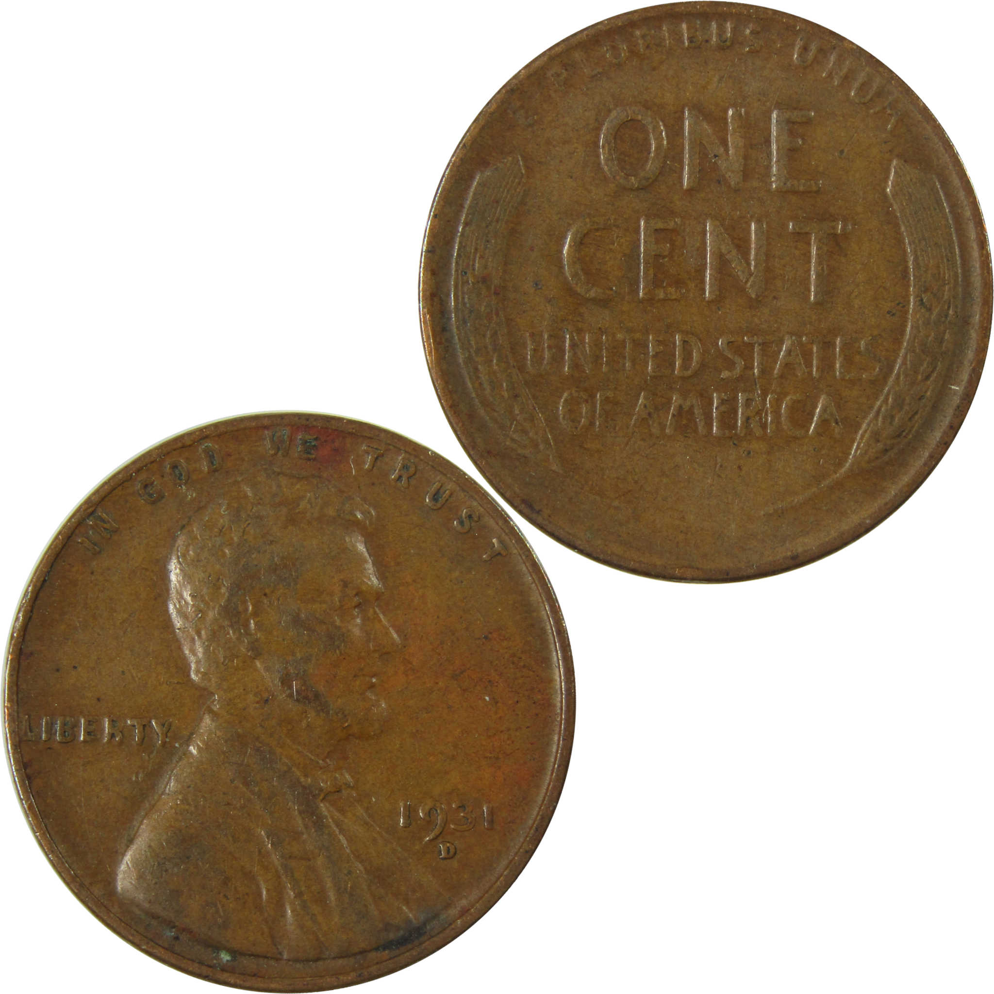 1931 D Lincoln Wheat Cent VF Very Fine Penny 1c Coin SKU:I27306