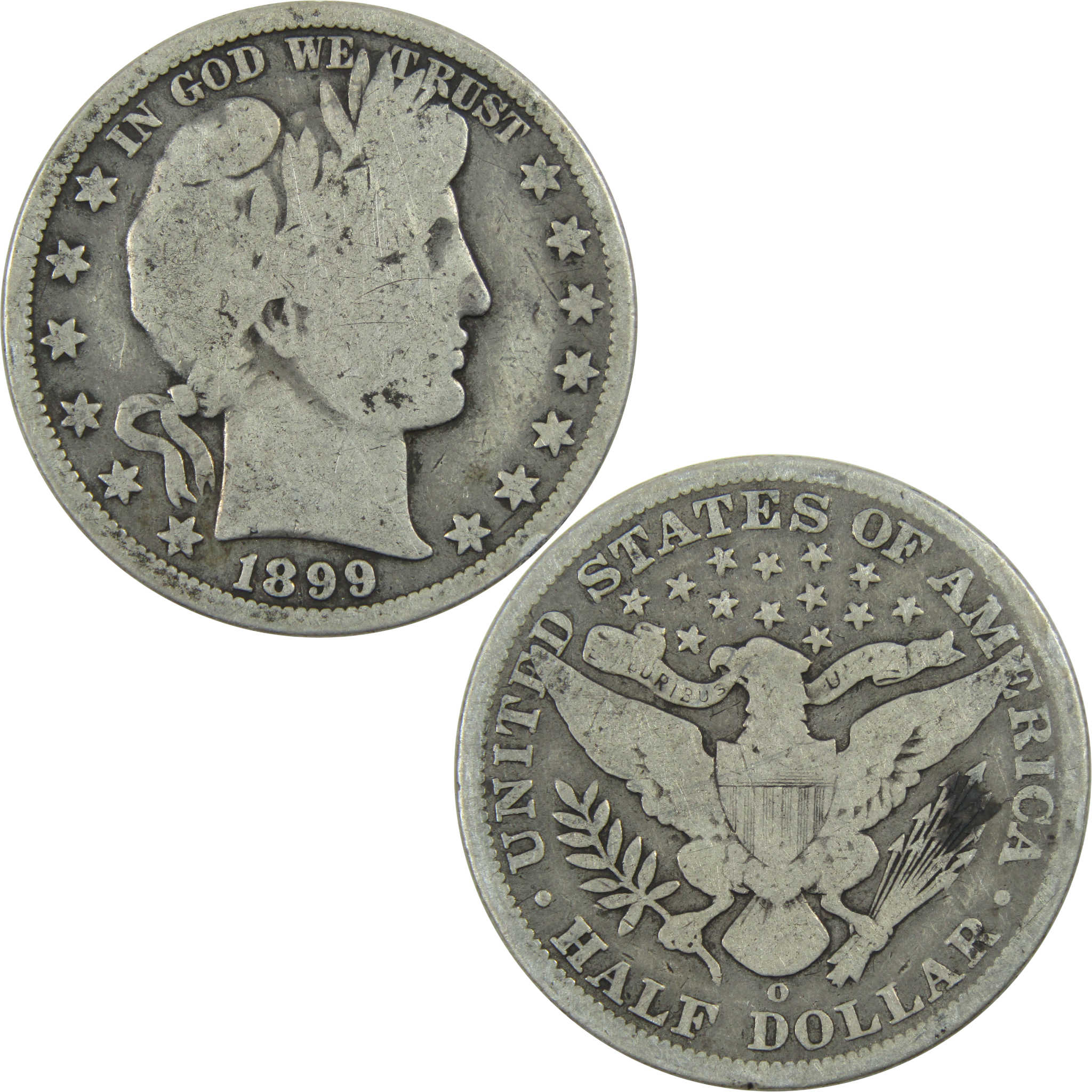 1899 O Barber Half Dollar G Good Silver 50c Coin SKU:I13018