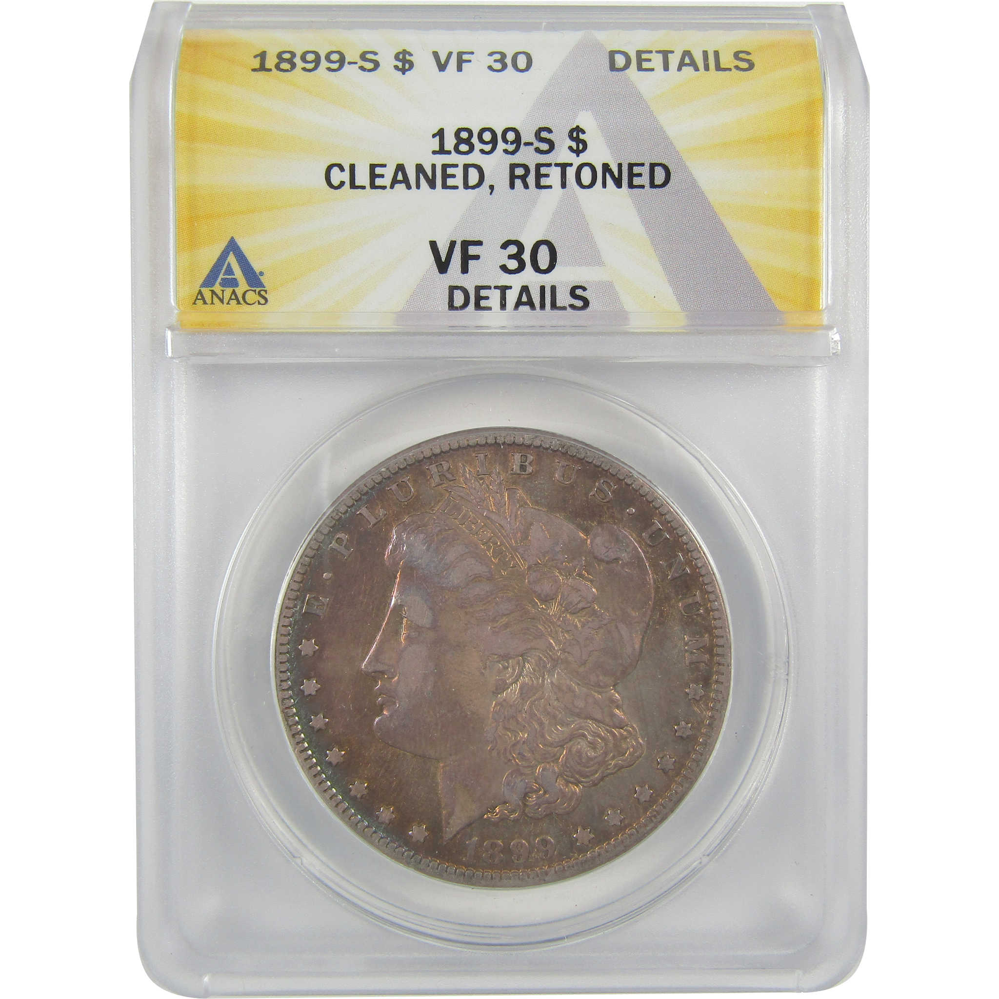 1899 S Morgan Dollar VF 30 Details ANACS Silver $1 Coin SKU:I19063 - Morgan coin - Morgan silver dollar - Morgan silver dollar for sale - Profile Coins &amp; Collectibles