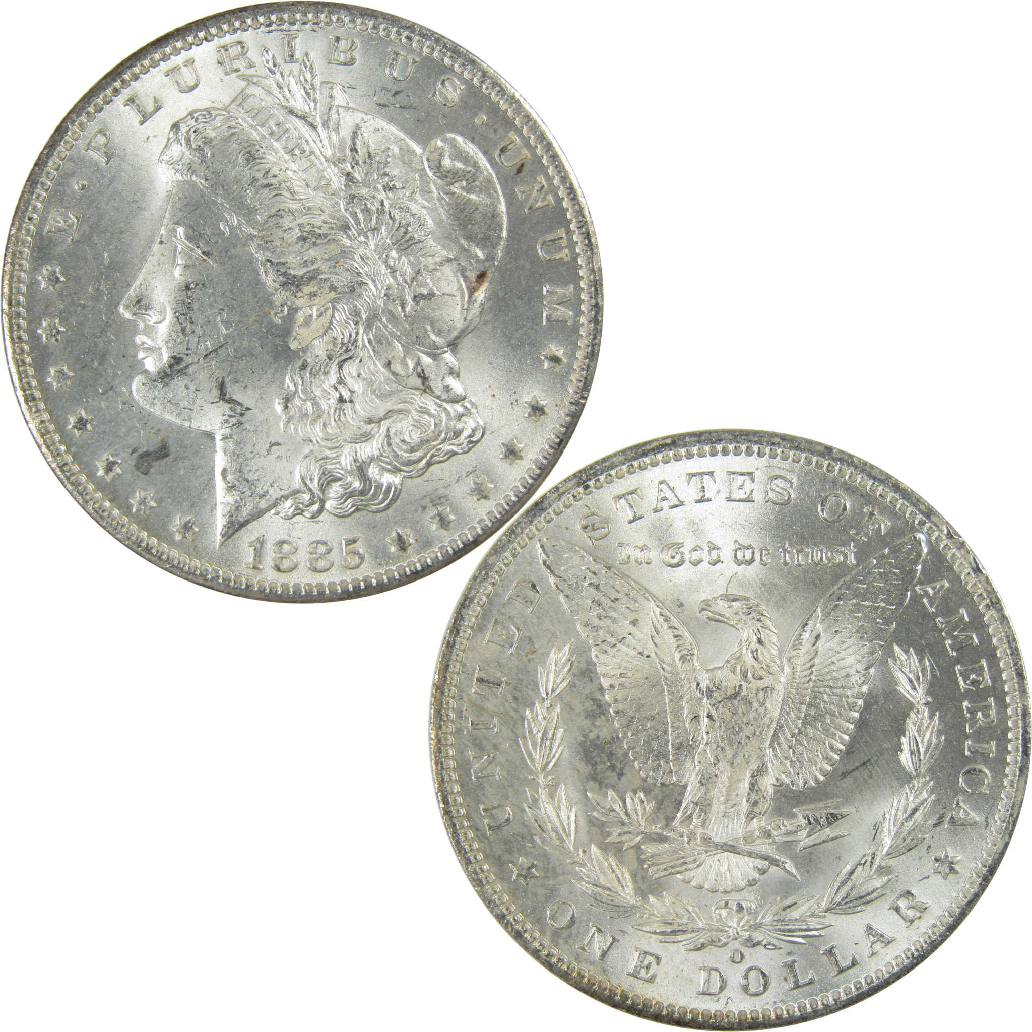 1885 O Morgan Silver Dollar Uncirculated Mint State $1 Coin SKU:I27480