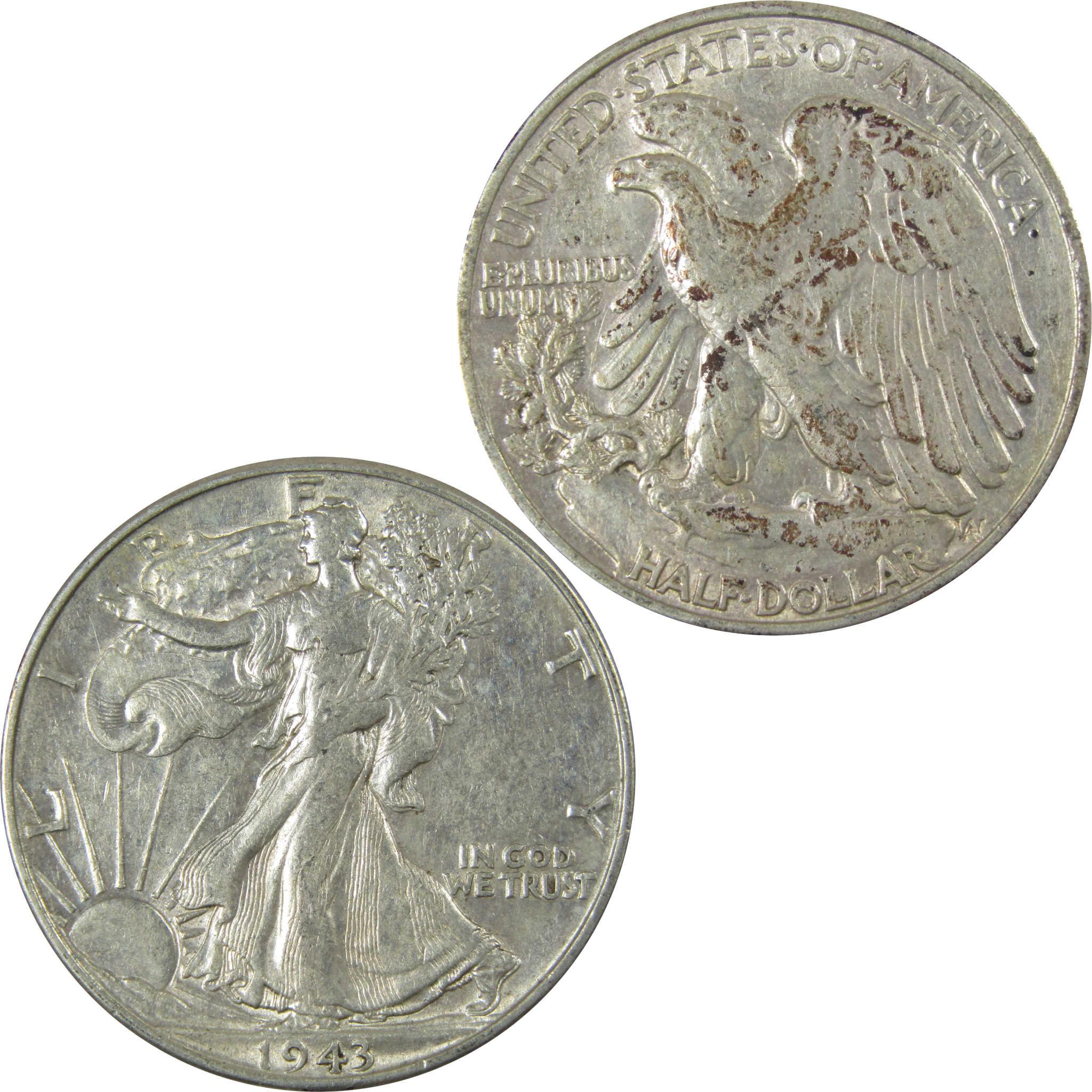 1943 Liberty Walking Silver Half Dollar XF EF Extremely Fine SKU:CP532