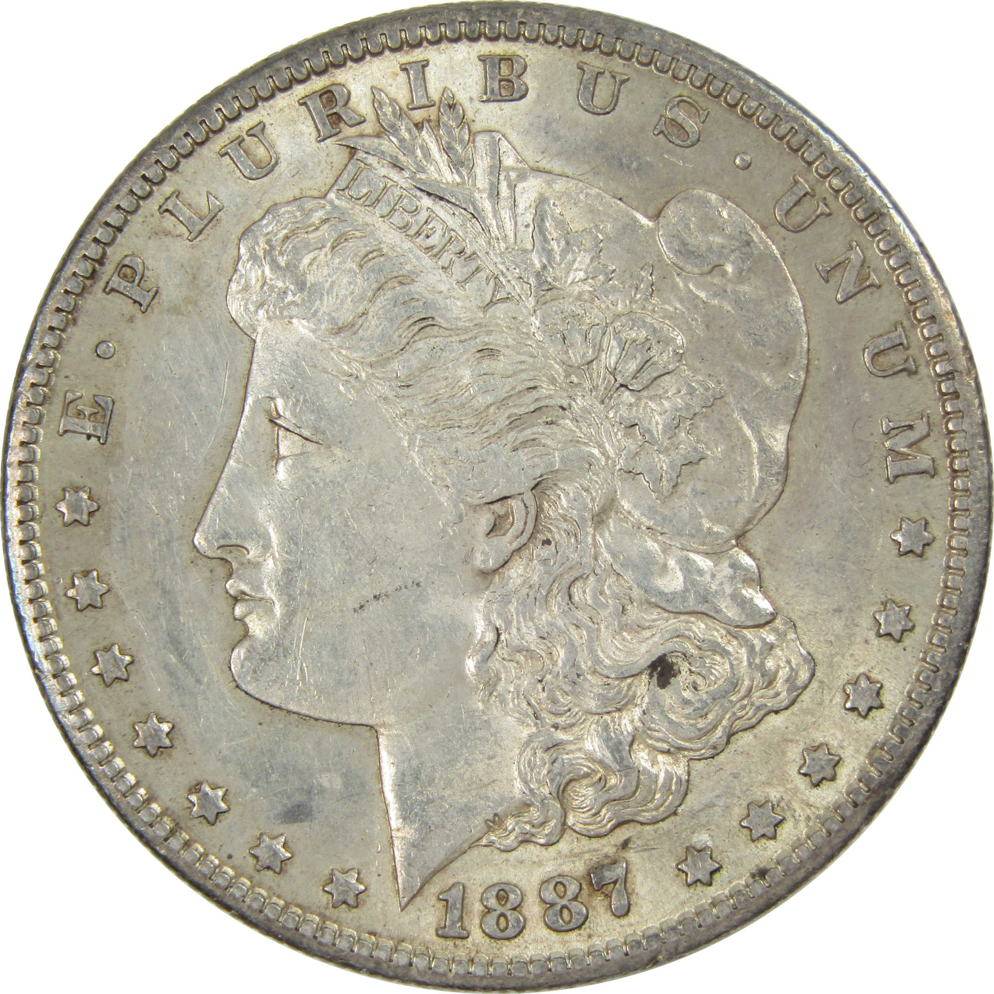 1887 S Morgan Dollar AU About Uncirculated Silver $1 Coin SKU:I13680 - Morgan coin - Morgan silver dollar - Morgan silver dollar for sale - Profile Coins &amp; Collectibles