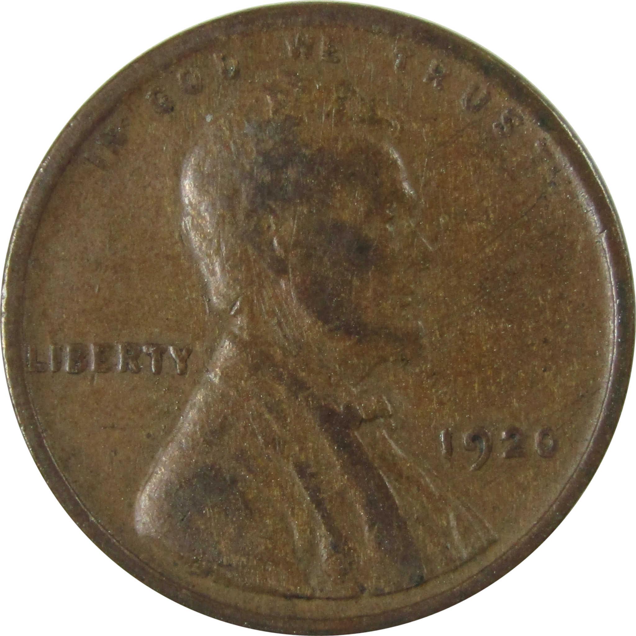 1920 Lincoln Wheat Cent VG Very Good Penny 1c Coin SKU:I25829