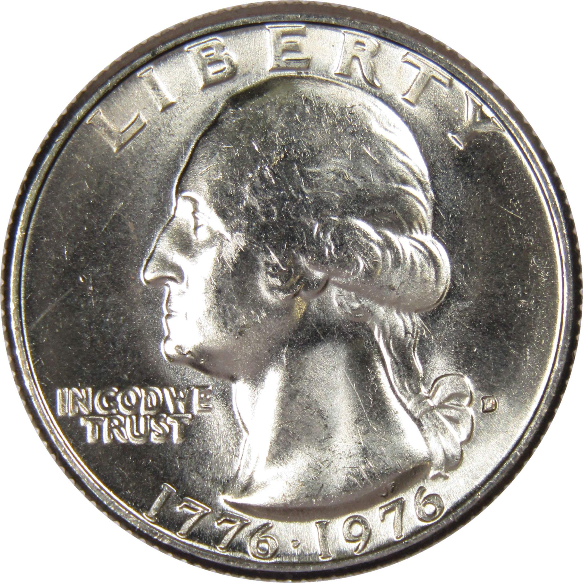 1976 D Washington Bicentennial Quarter BU Uncirculated 25c US Coin