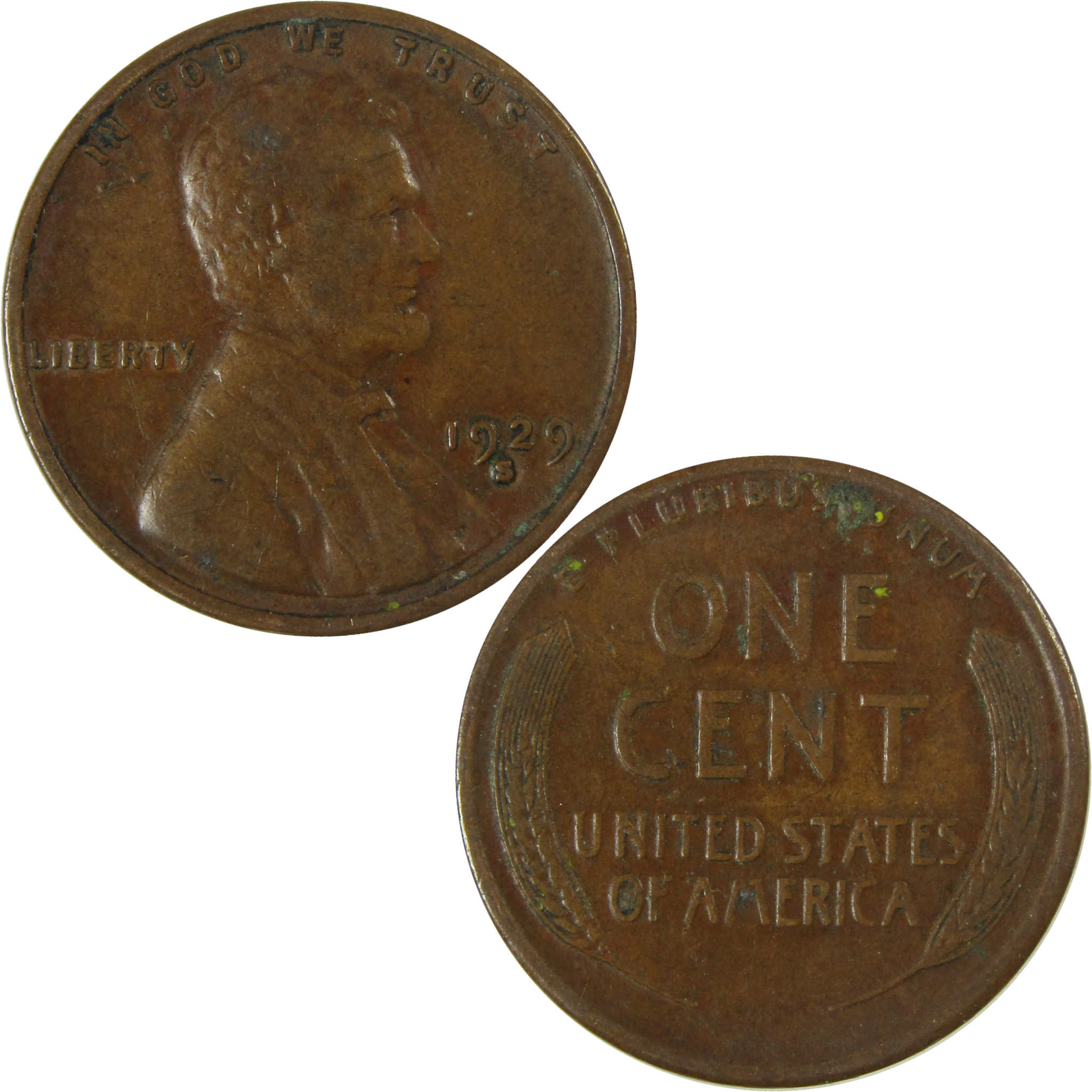 1929 S Lincoln Wheat Cent VF Very Fine Penny 1c Coin SKU:I26674