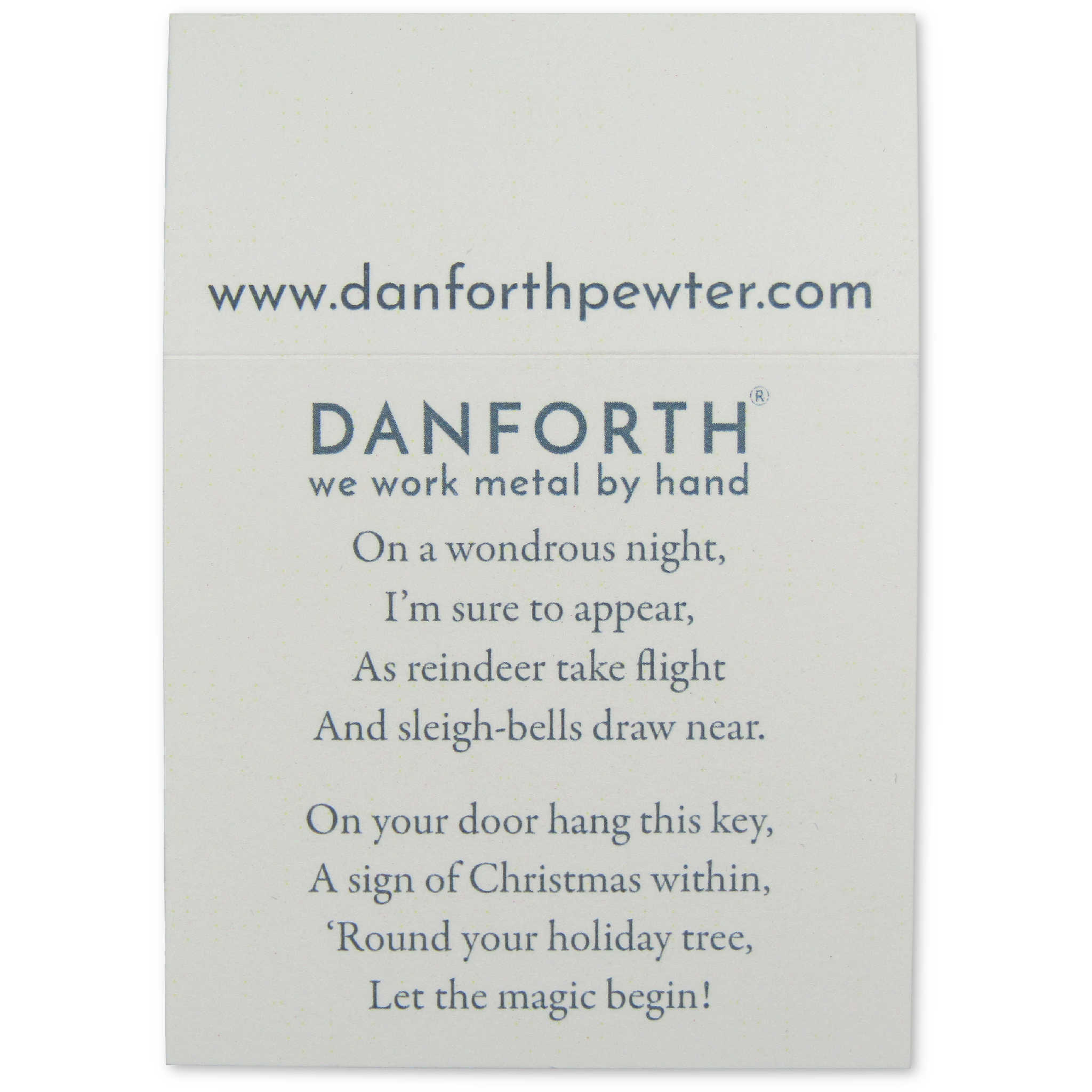 Santa's Key Hand Made Pewter Christmas Ornament with Box