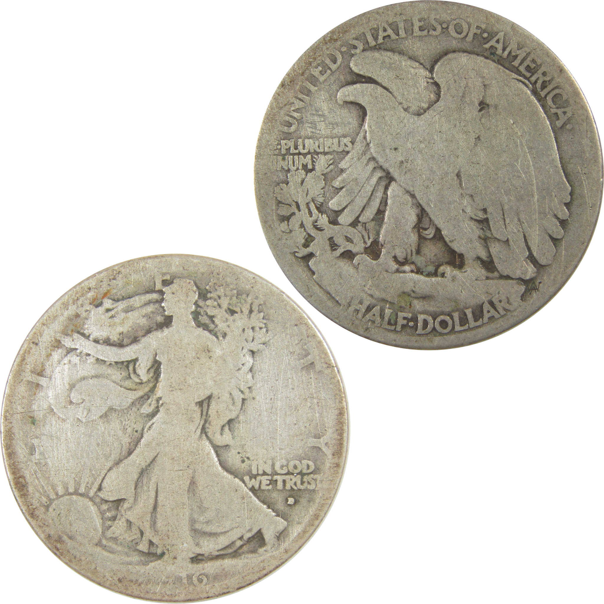 1916 D Liberty Walking Half Dollar G Good Details Silver SKU:I20254