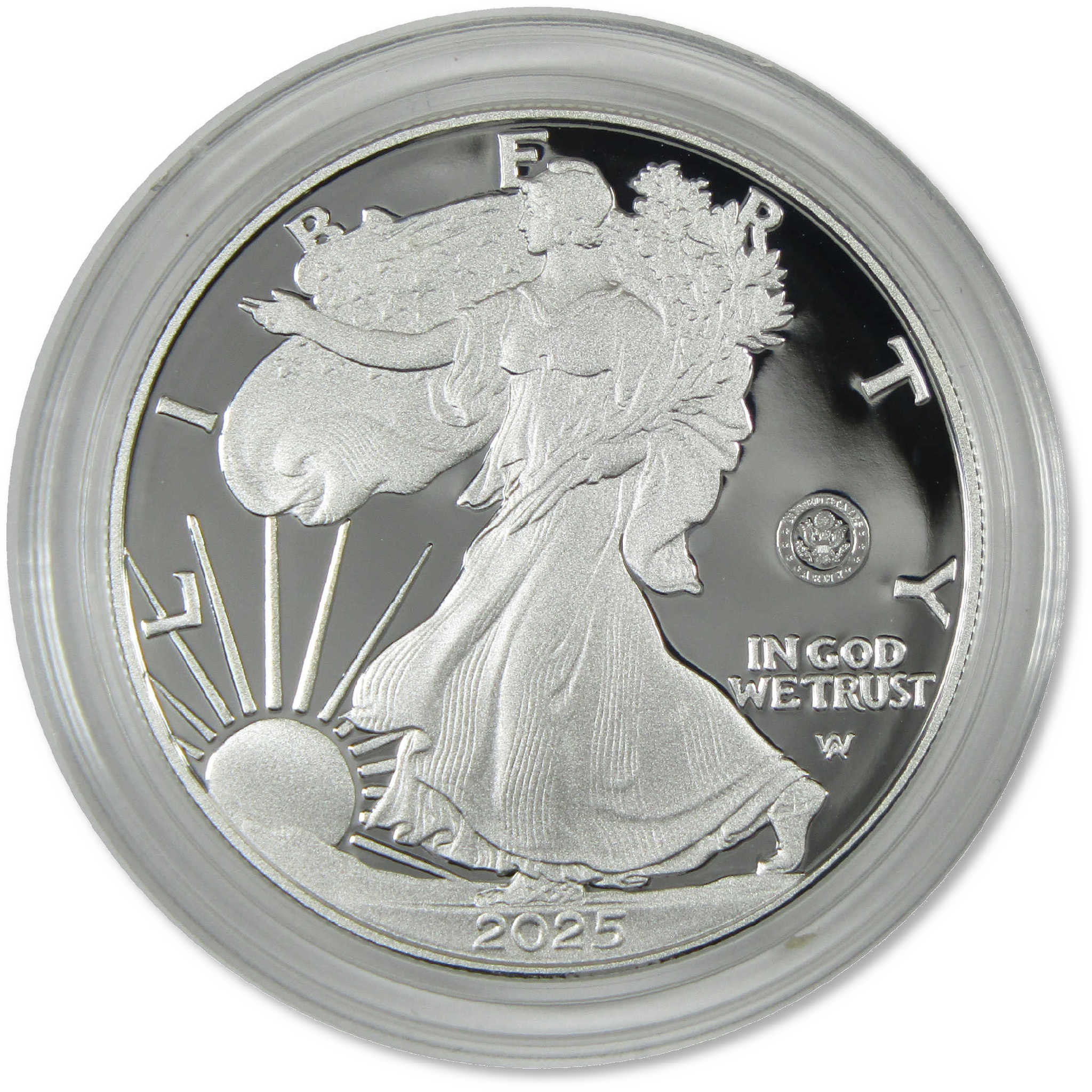 2025 W American Silver Eagle with U.S. Army Privy Mark Proof OGP COA