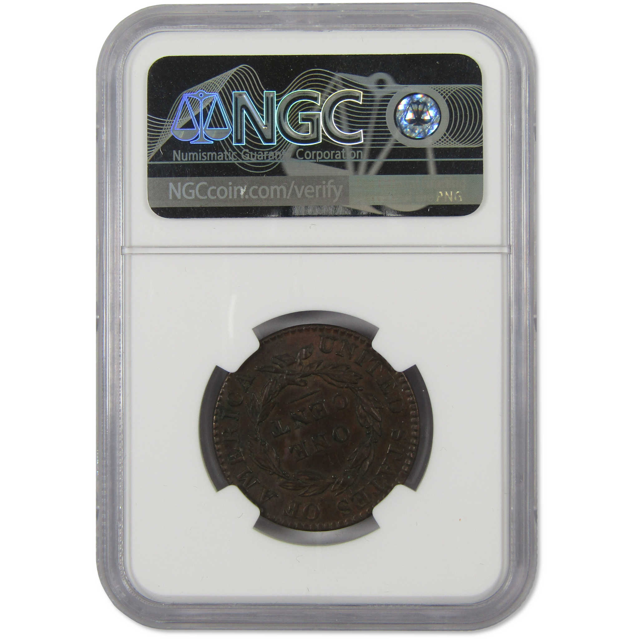 1823 N-2 Coronet Head Large Cent AU 58 BN NGC Copper Penny 1c Coin