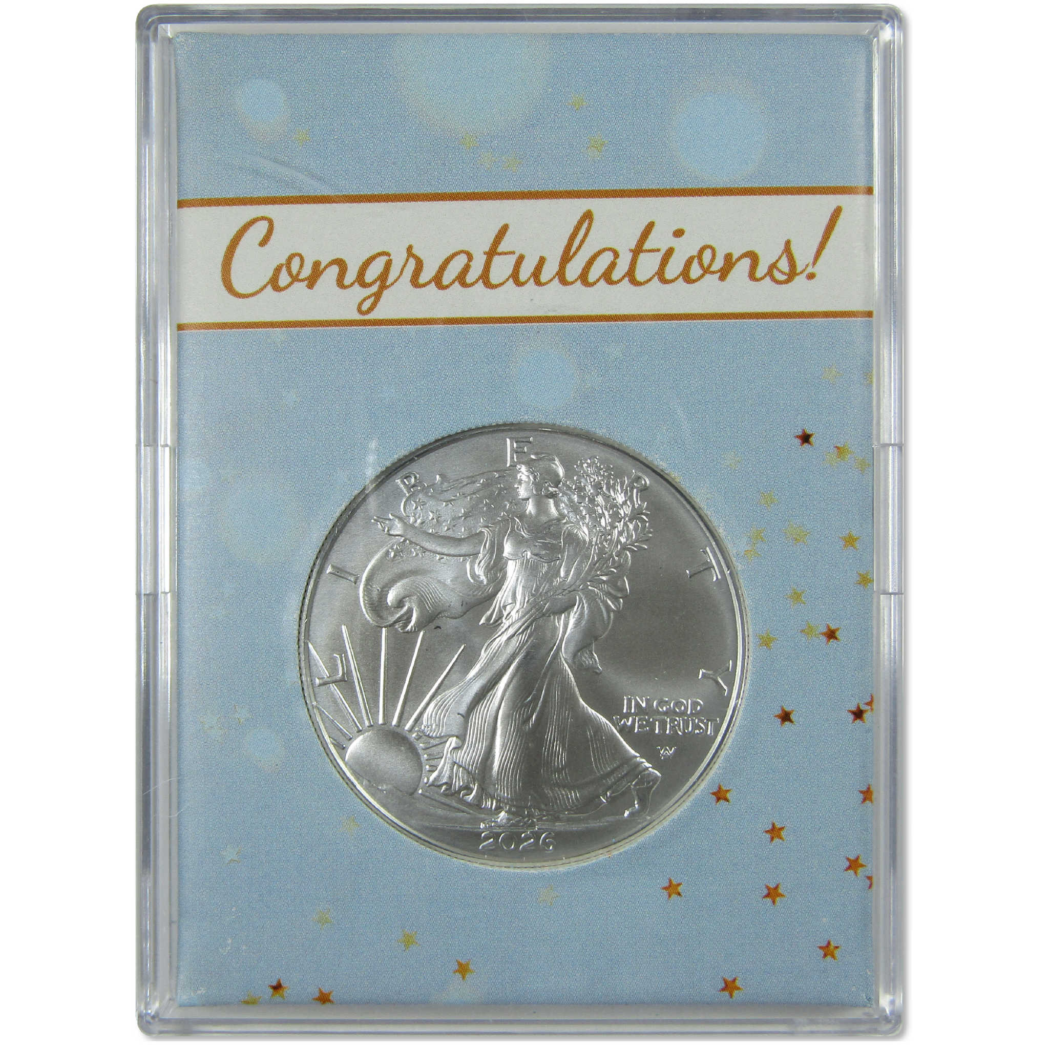 2026 American Silver Eagle Uncirculated with Congratulations Holder