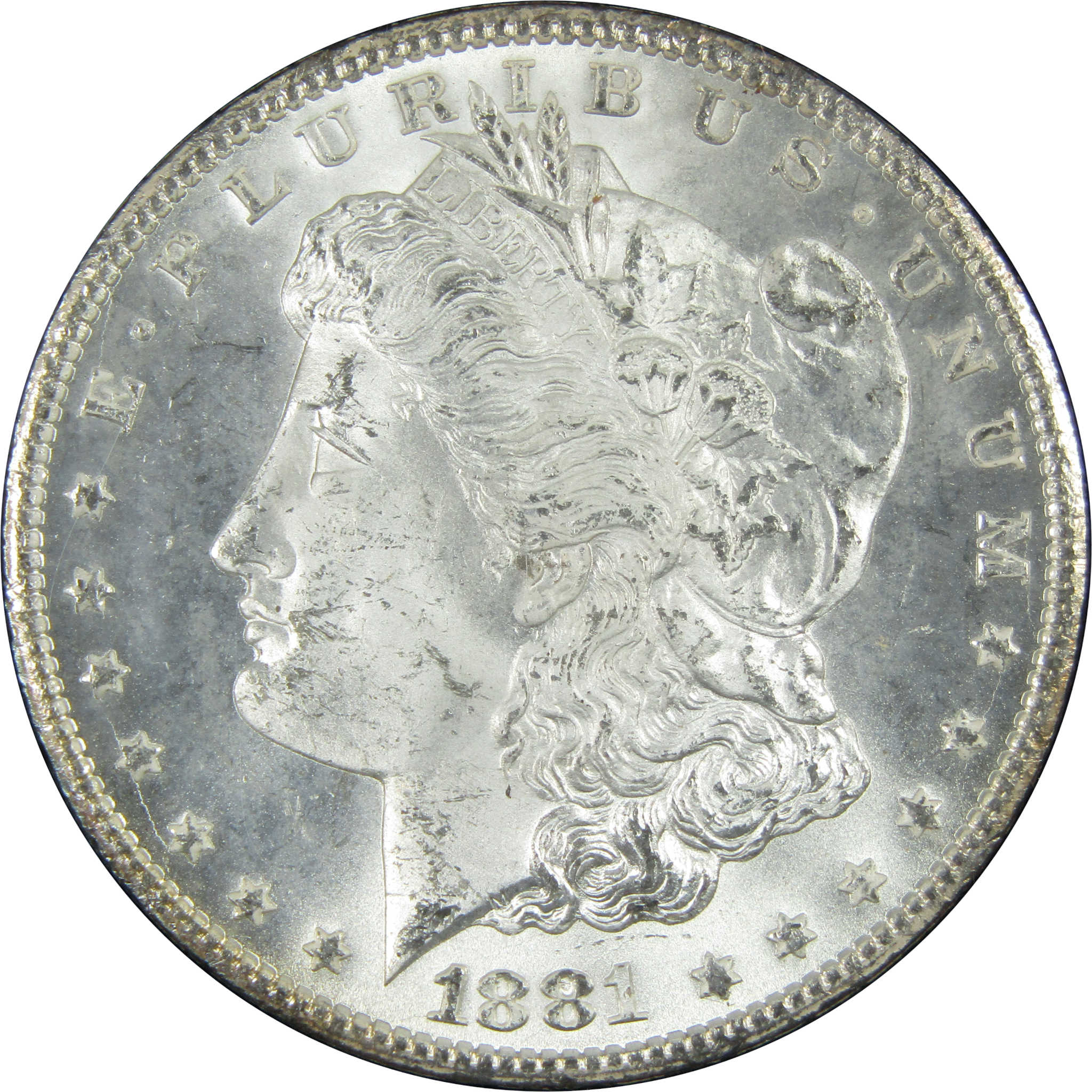 1881 CC GSA Morgan Dollar Uncirculated Silver $1 Toned SKU:I14570