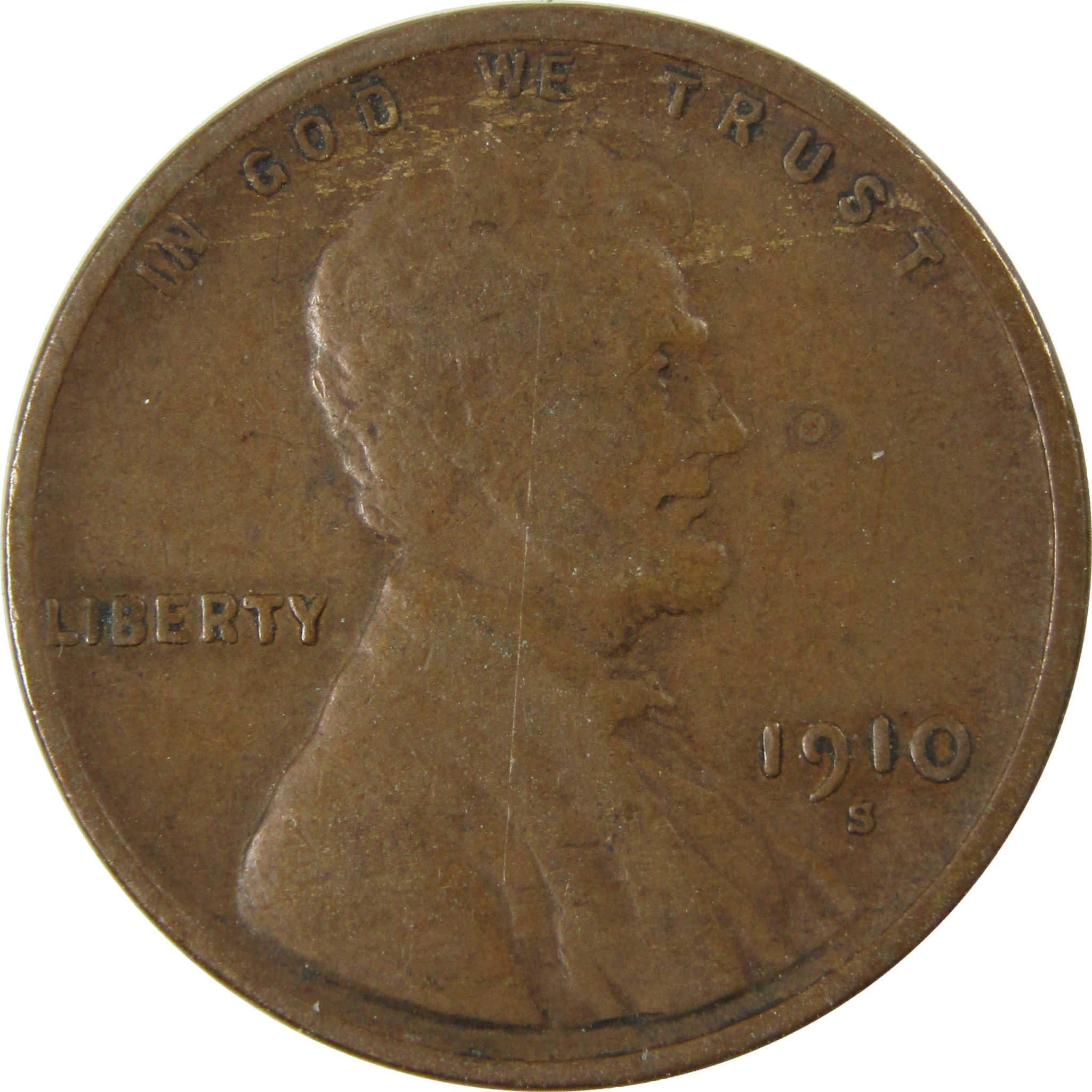 1910 S Lincoln Wheat Cent VF Very Fine Penny 1c Coin SKU:I28145
