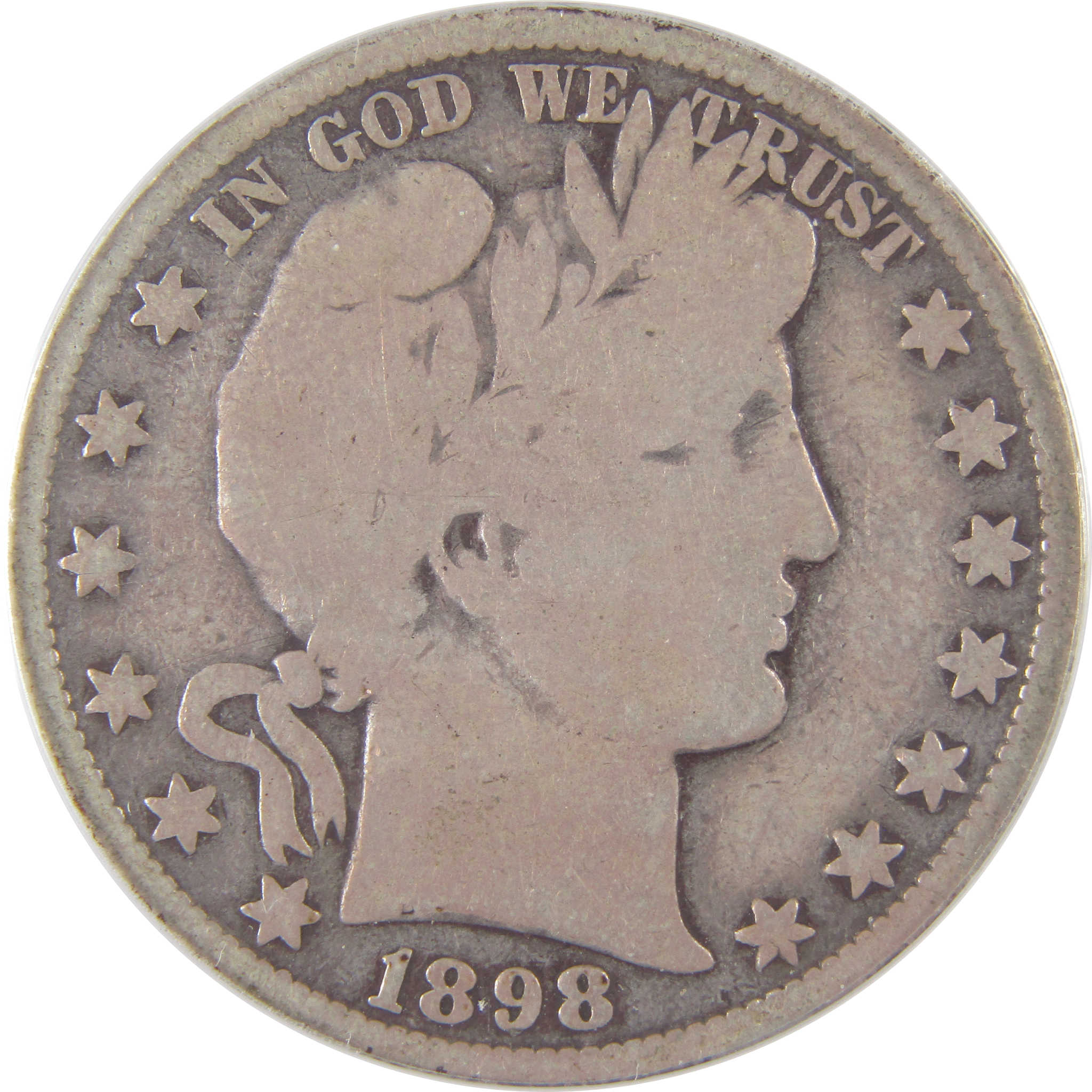 1898 O Barber Half Dollar VG 8 ANACS Silver 50c Coin SKU:I17457