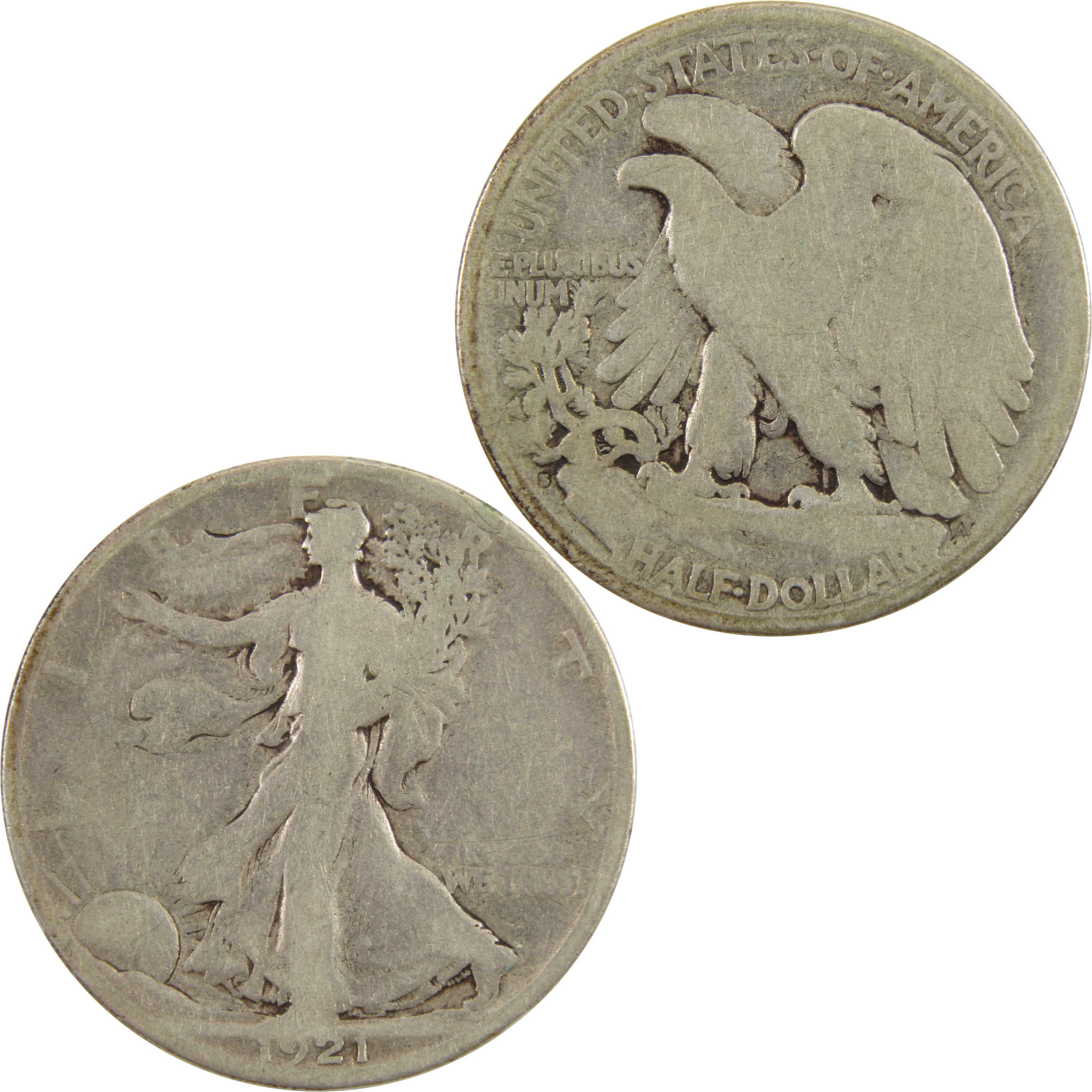 1921 S Liberty Walking Half Dollar G Good 90% Silver 50c SKU:I11104