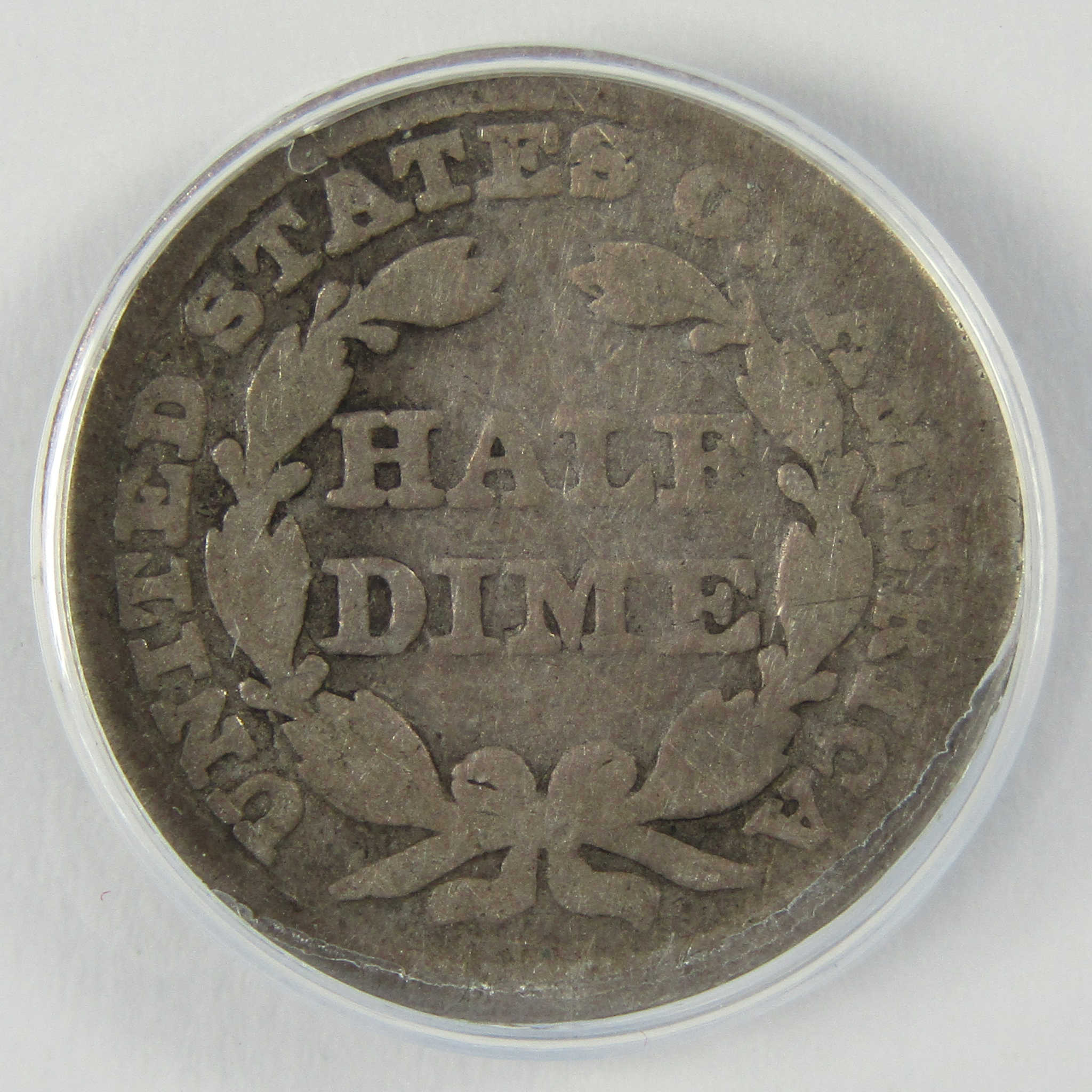 1847 Seated Liberty Silver Half Dime G 4 Details ANACS SKU:CP192