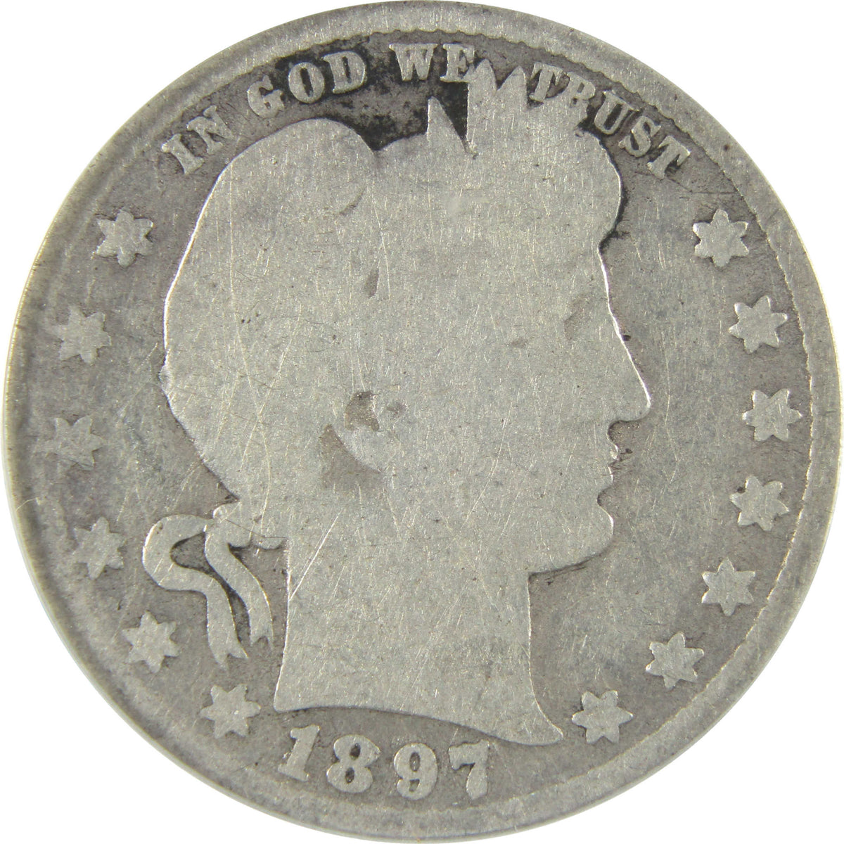 1897 O Barber Silver Quarter G 4 Details ANACS 25c Coin SKU:I28571