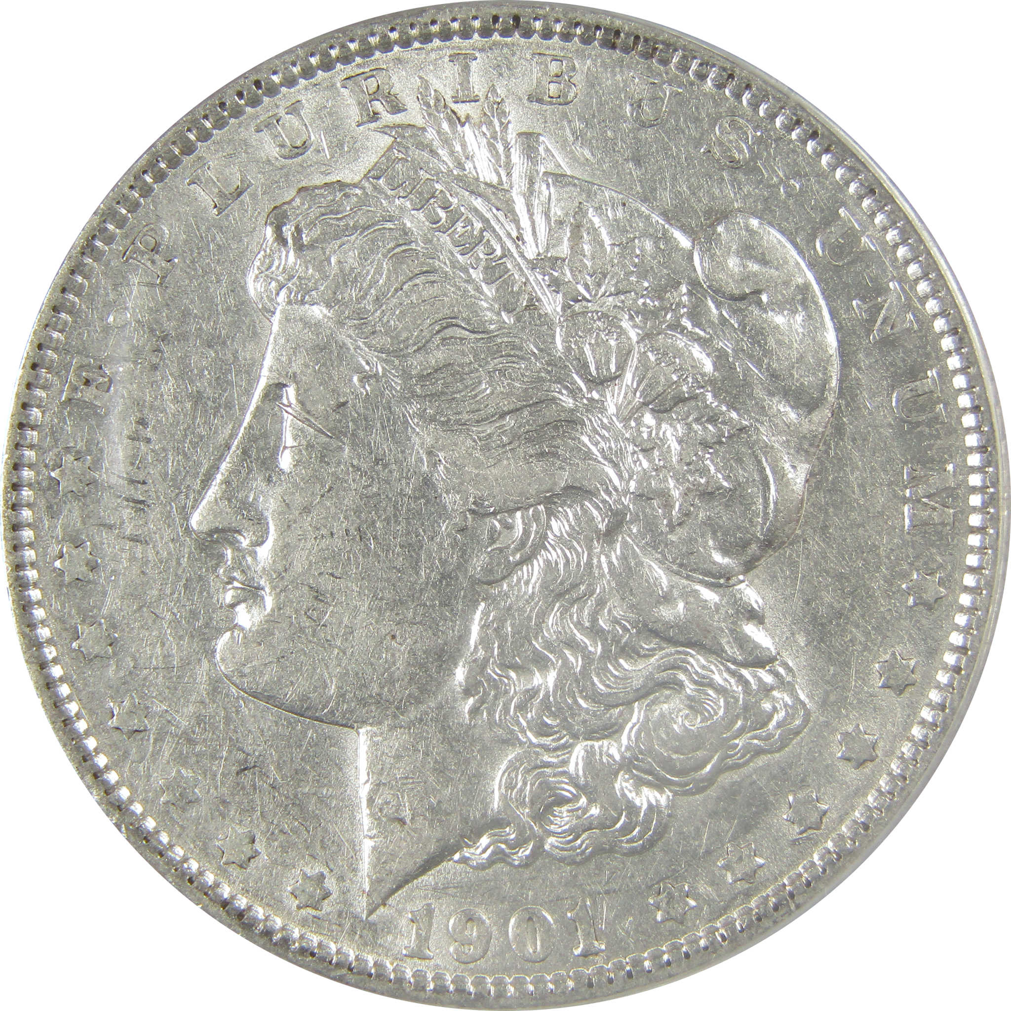 1901 Morgan Dollar AU 50 Details ANACS Silver $1 Coin SKU:I21267 - Morgan coin - Morgan silver dollar - Morgan silver dollar for sale - Profile Coins &amp; Collectibles