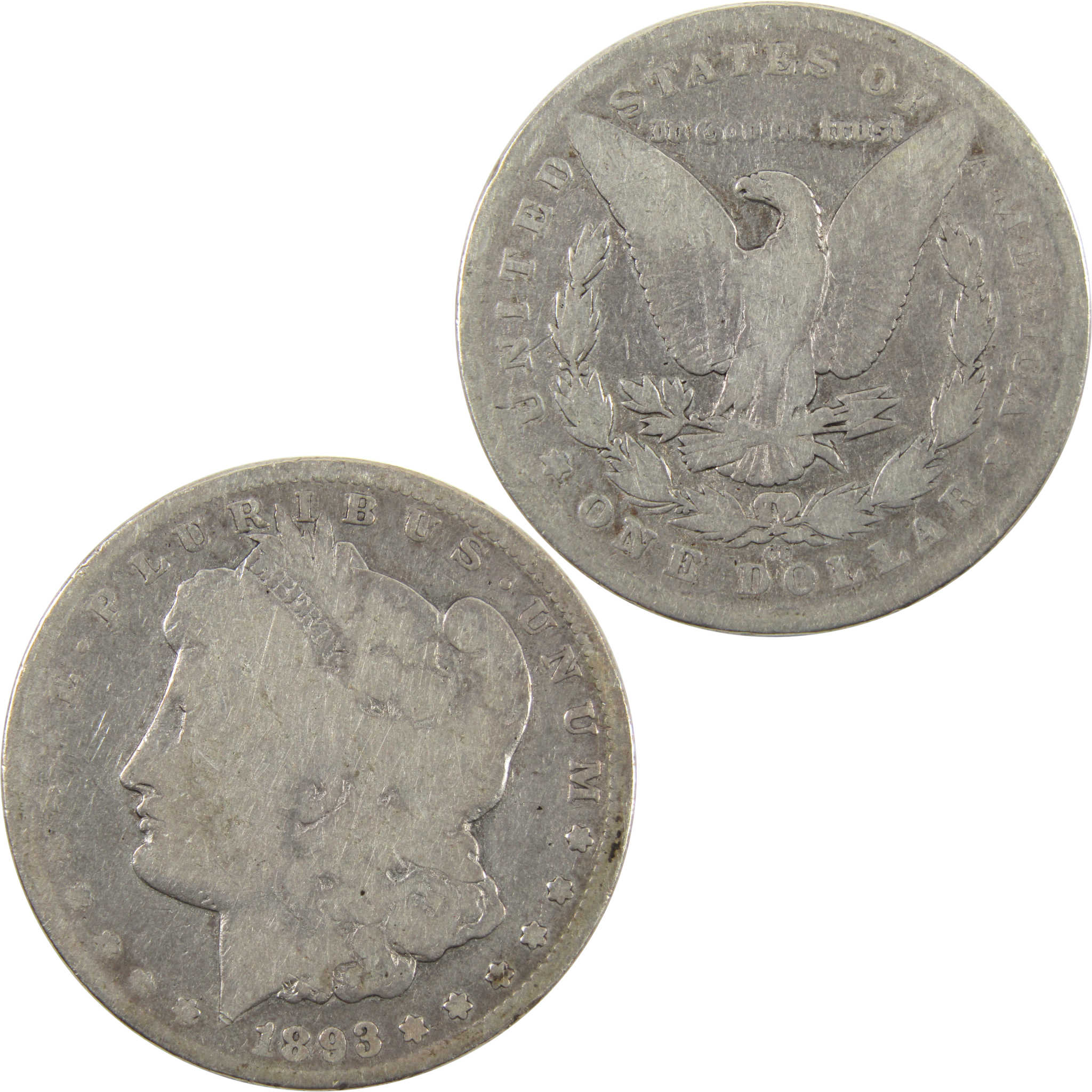 1893 CC Morgan Dollar G Good Details 90% Silver $1 Coin SKU:I10228 - Morgan coin - Morgan silver dollar - Morgan silver dollar for sale - Profile Coins &amp; Collectibles