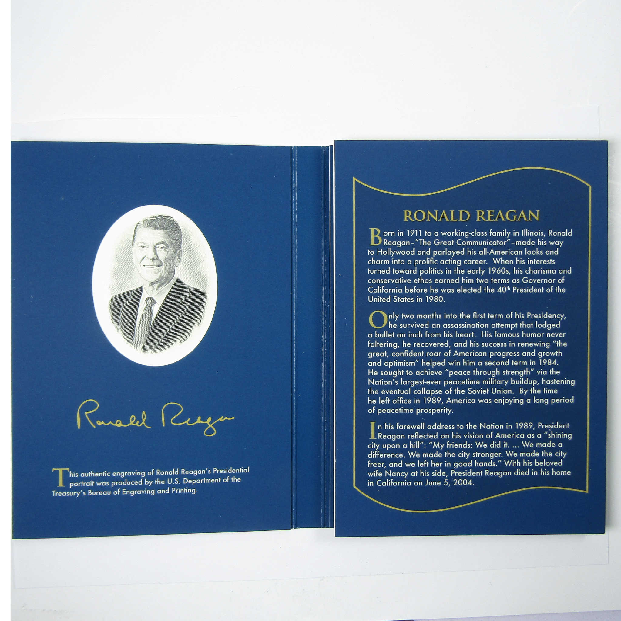 2016 Ronald Reagan Coin and Chronicles Set OGP COA SKU:CPC3913