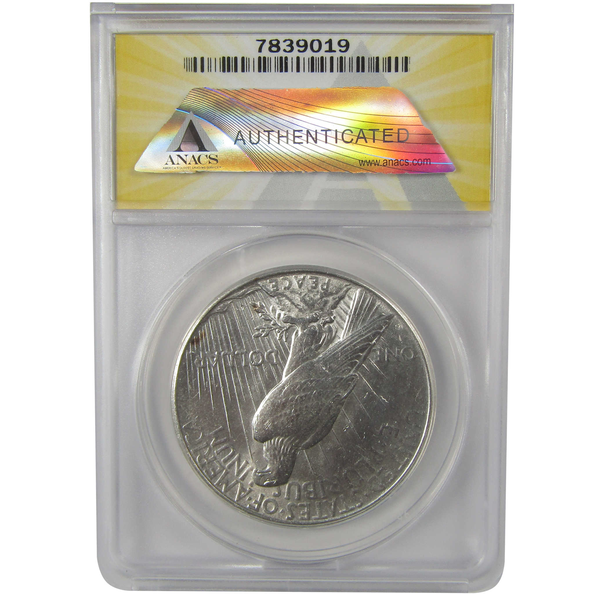 1923 S Peace Dollar MS 61 ANACS Silver Uncirculated $1 Coin SKU:I22176