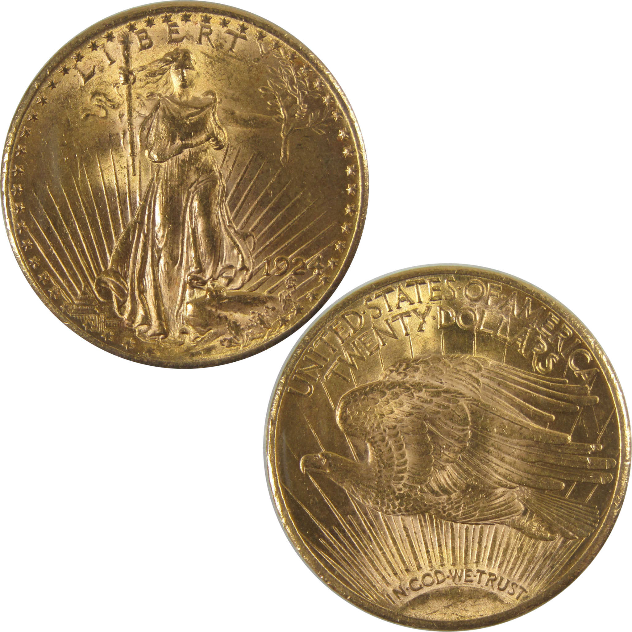 1924 Saint-Gaudens Double Eagle AU About Uncirculated Gold $20 Coin