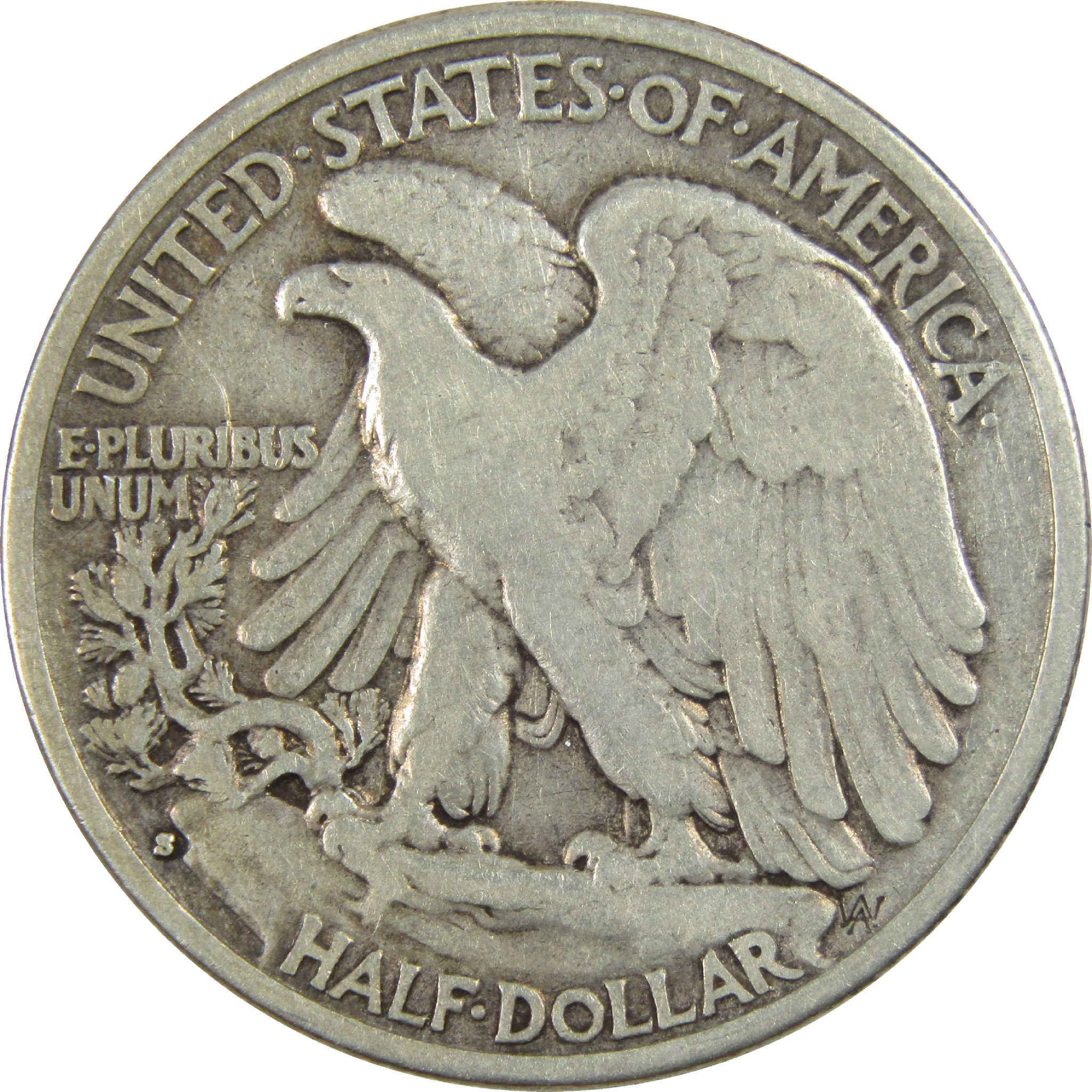 1934 S Liberty Walking Half Dollar F Fine Silver 50c Coin SKU:I12317