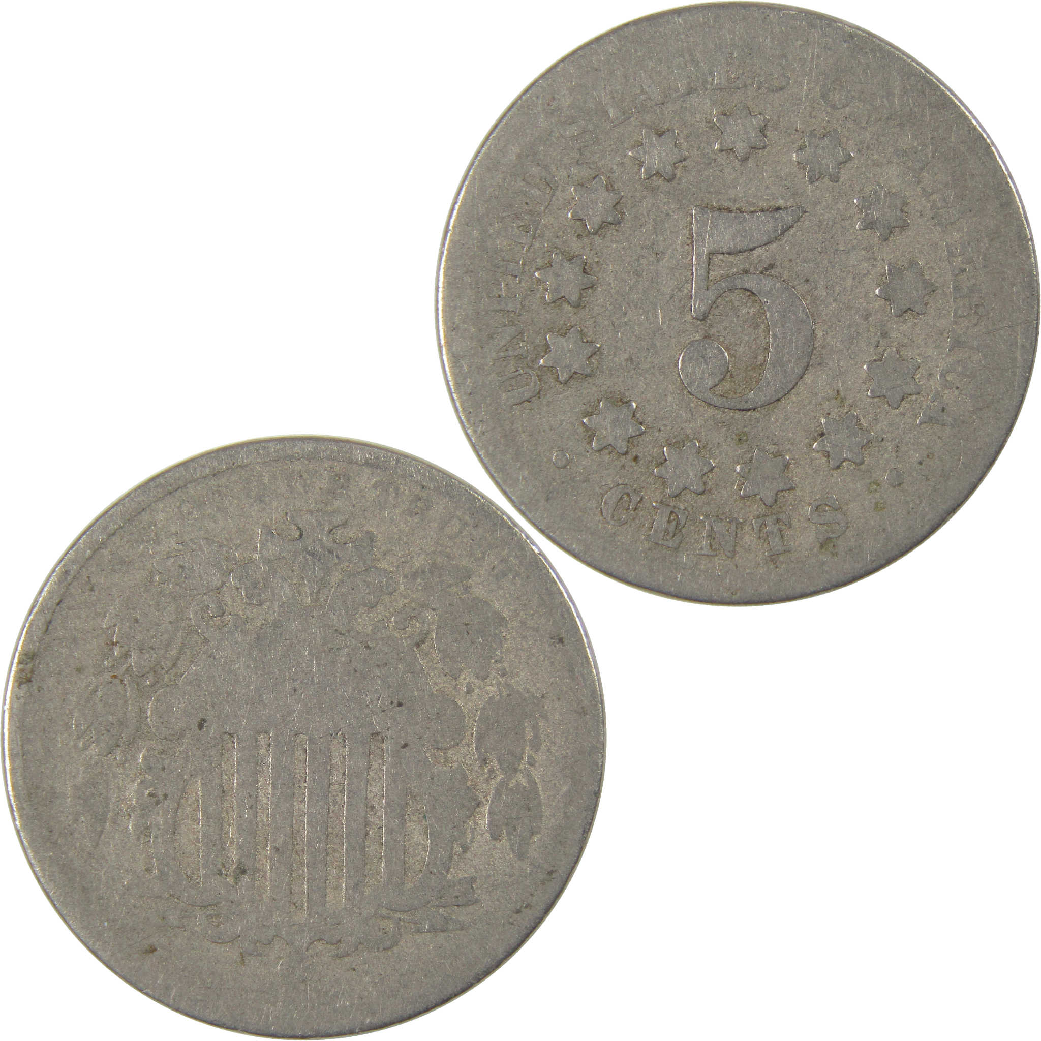1868 Shield Nickel G Good Details 5c Coin SKU:I23831