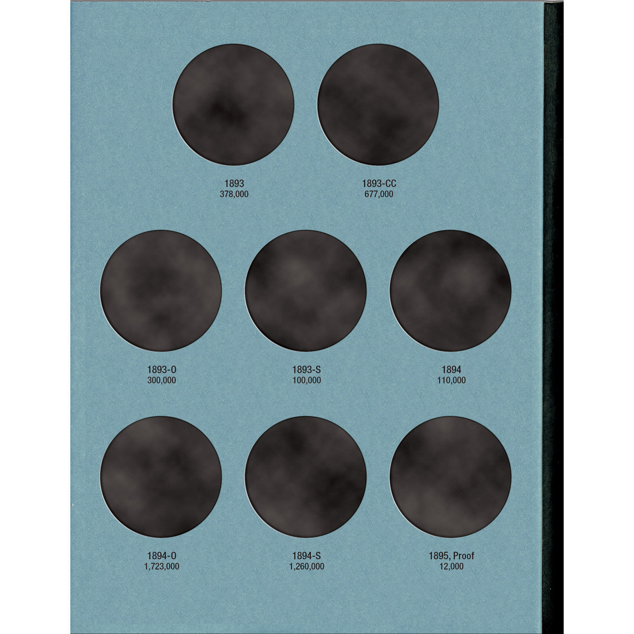 Whitman Morgan Silver Dollar Coin Folder Collection #3 1891-1897