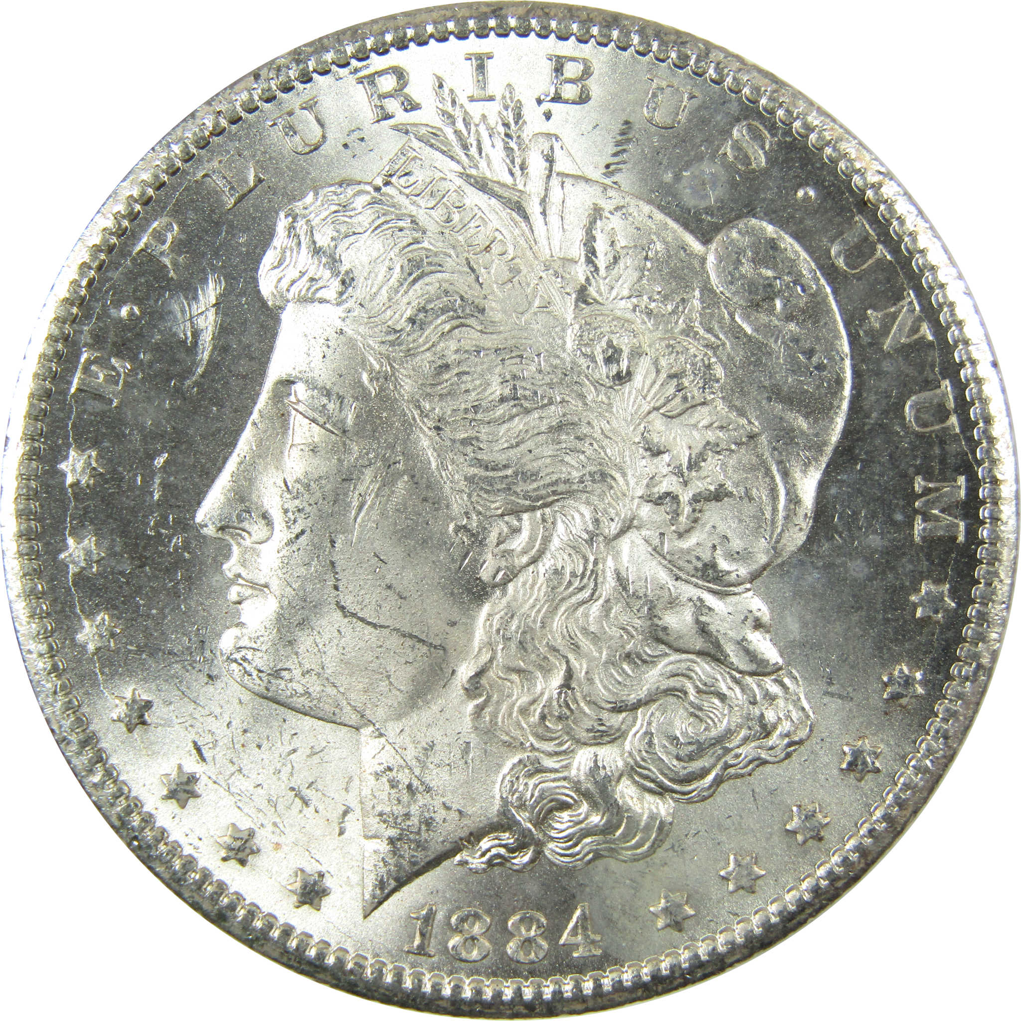 1884 CC Morgan Dollar Uncirculated Mint State $1 Coin SKU:EL27098 - Morgan coin - Morgan silver dollar - Morgan silver dollar for sale - Profile Coins &amp; Collectibles