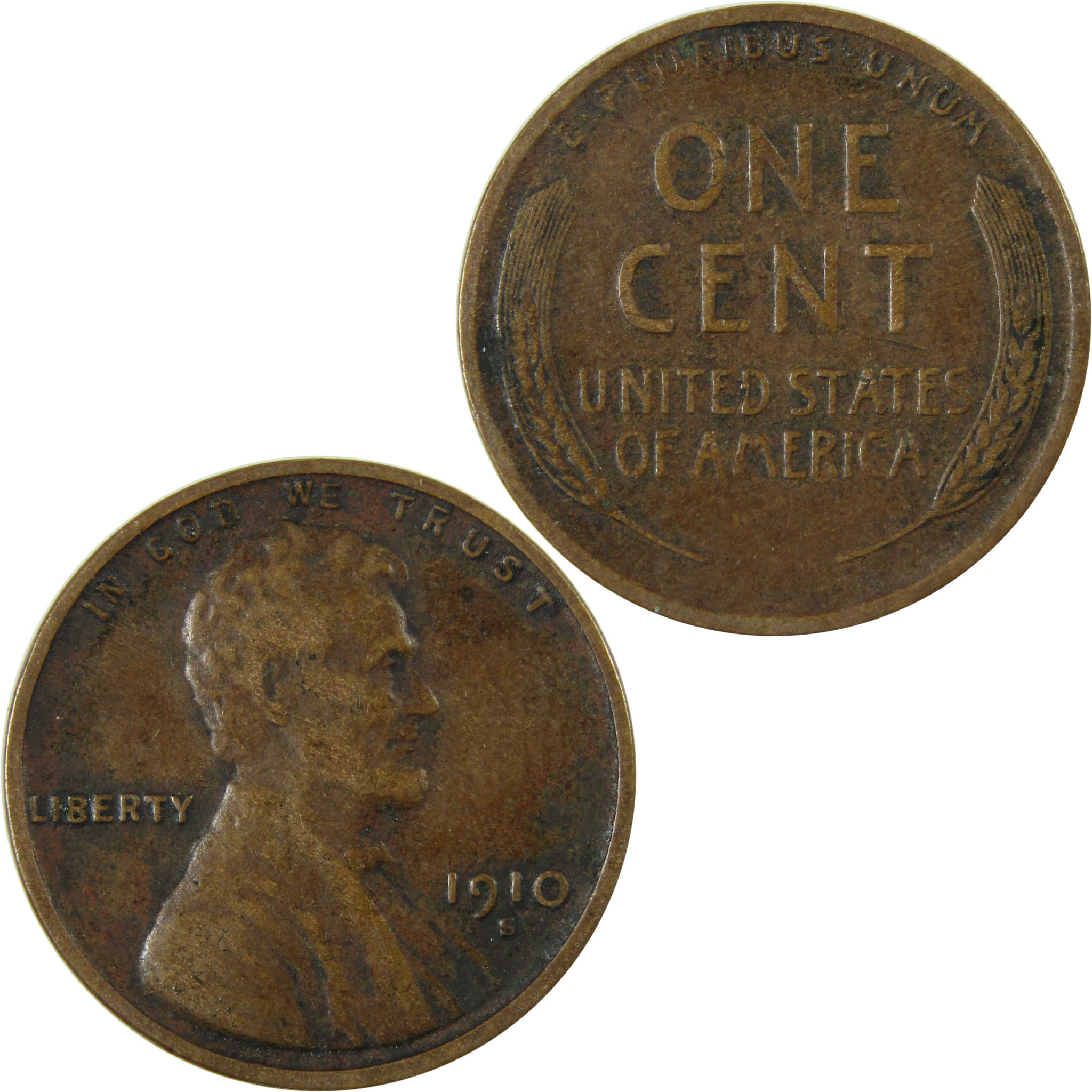 1910 S Lincoln Wheat Cent VF Very Fine Details Penny SKU:I26346
