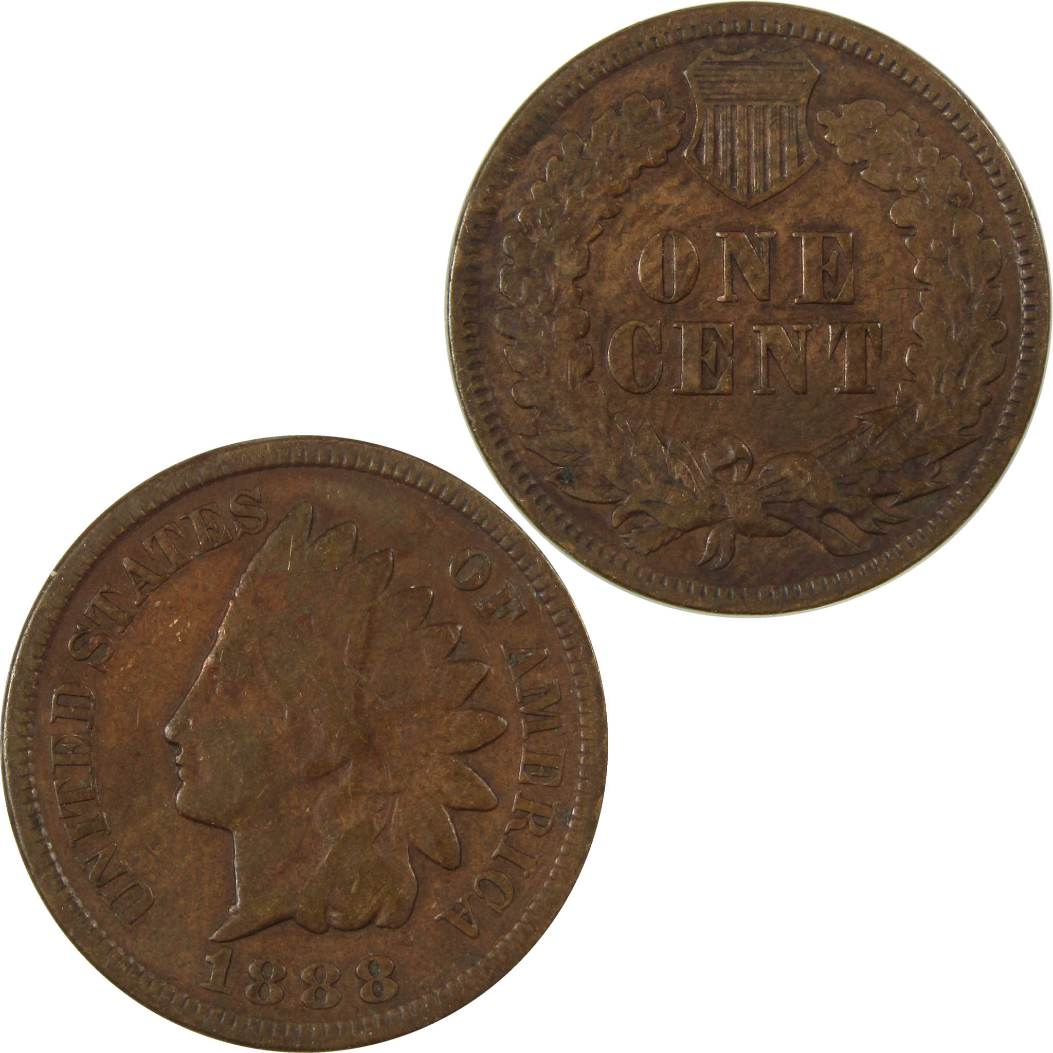 1888 Indian Head Cent VG Very Good Penny 1c Coin SKU:I26959