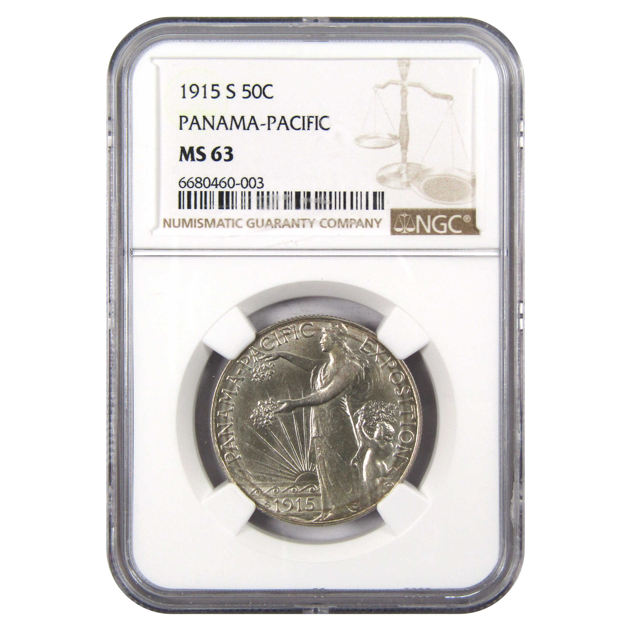 Panama-Pacific Commemorative 1915 S MS 63 NGC Silver Coin 