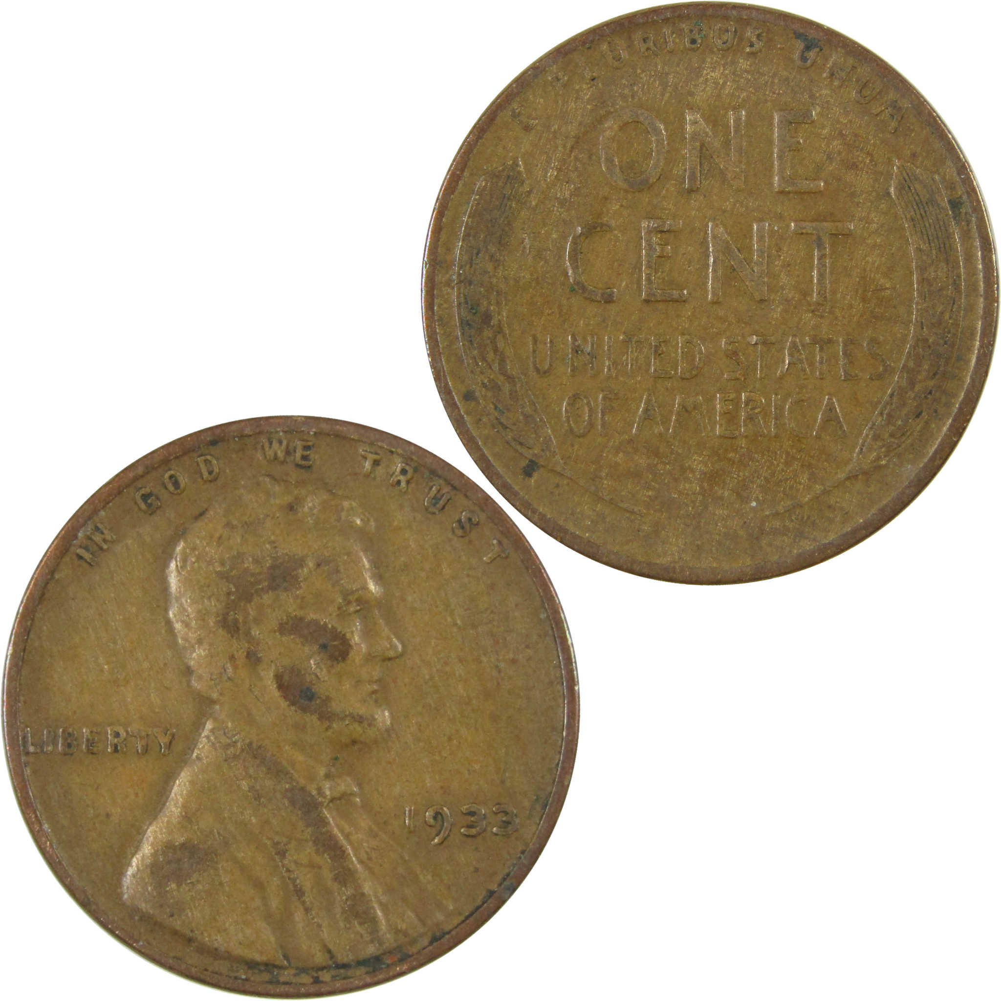 1933 Lincoln Wheat Cent VF Very Fine Penny 1c Coin SKU:I26780