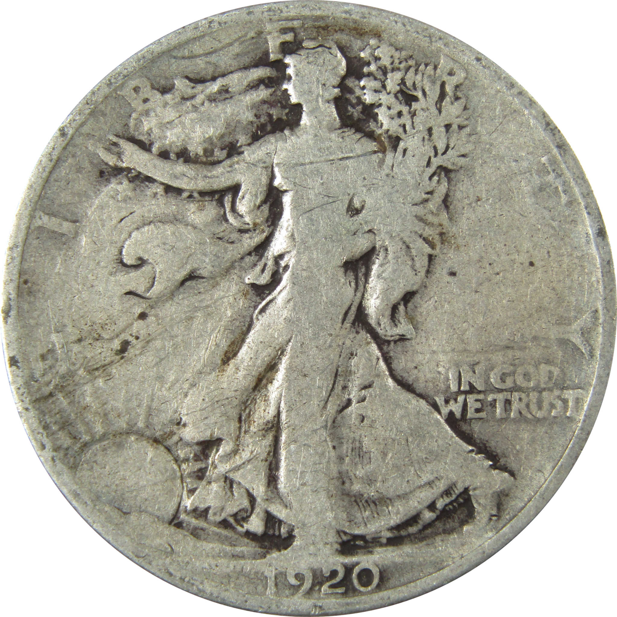 1920 Liberty Walking Silver Half Dollar VG Very Good SKU:CP515