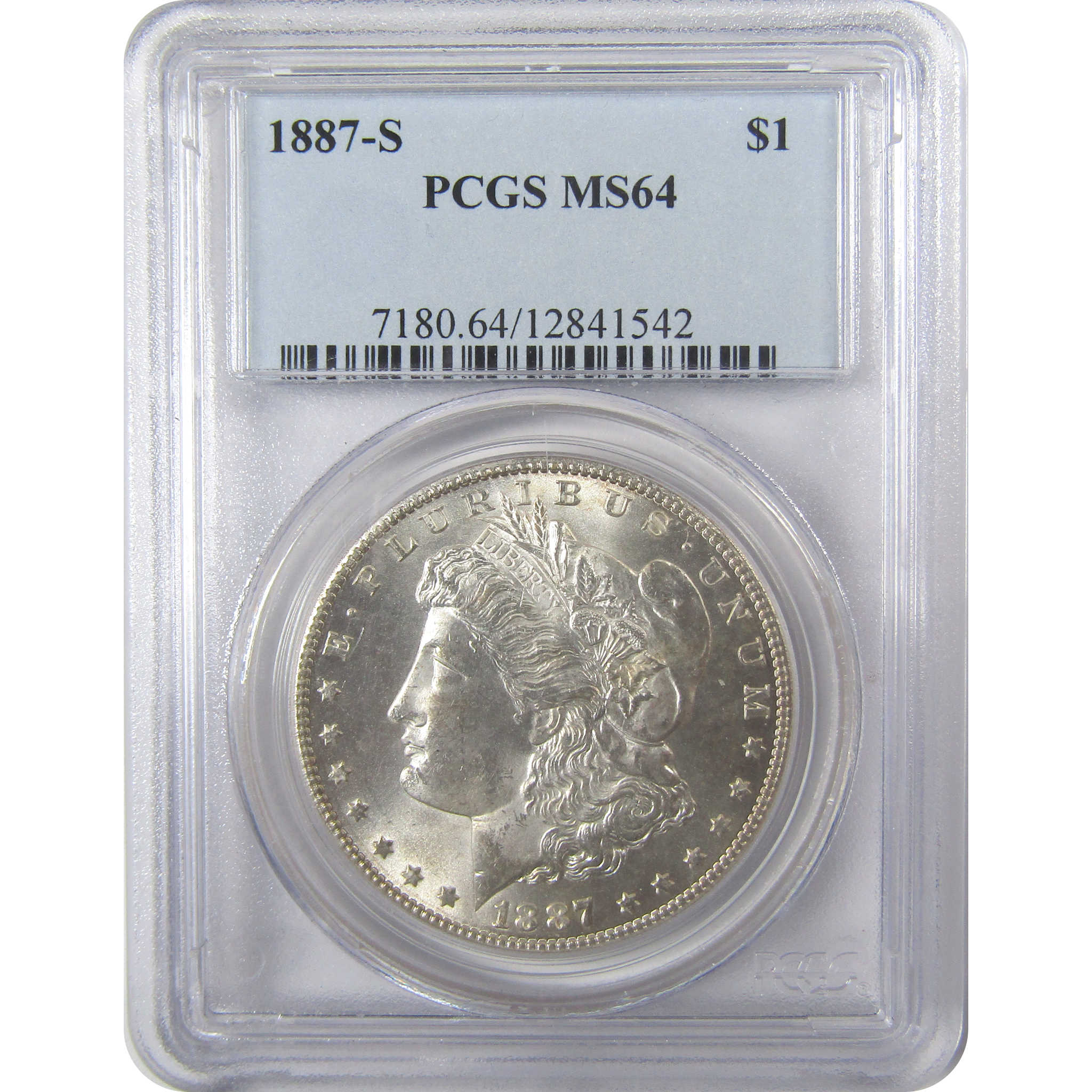 1887 S Morgan Silver Dollar MS 64 PCGS Uncirculated $1 Coin SKU:I24410
