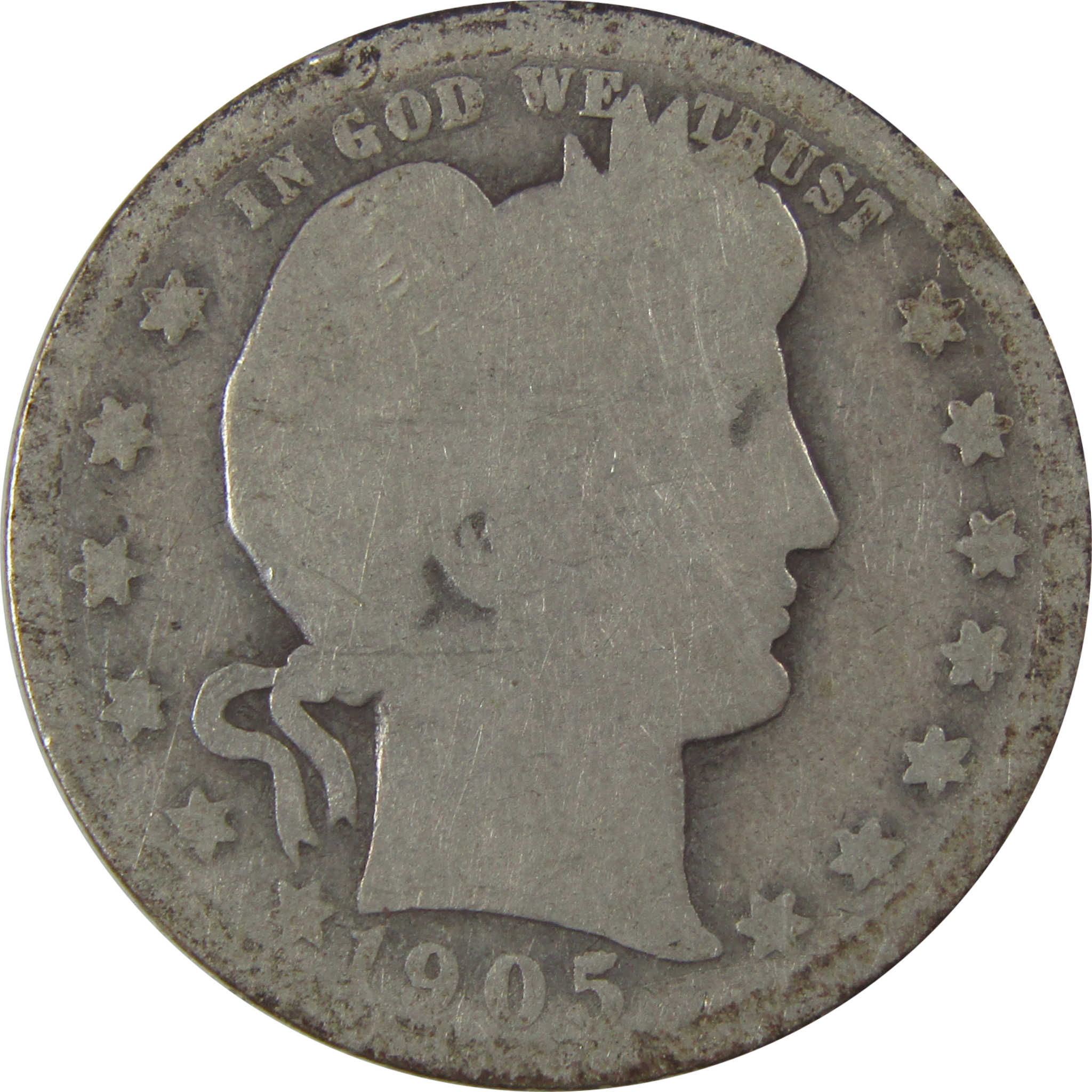 1905 O Barber Silver Quarter AG About Good 25c Coin SKU:I24493