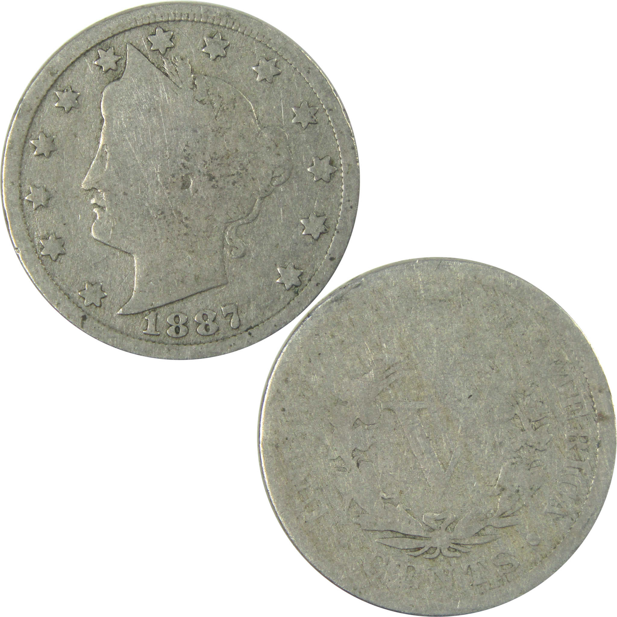 1887 Liberty Head V Nickel AG About Good 5c Coin SKU:I16490