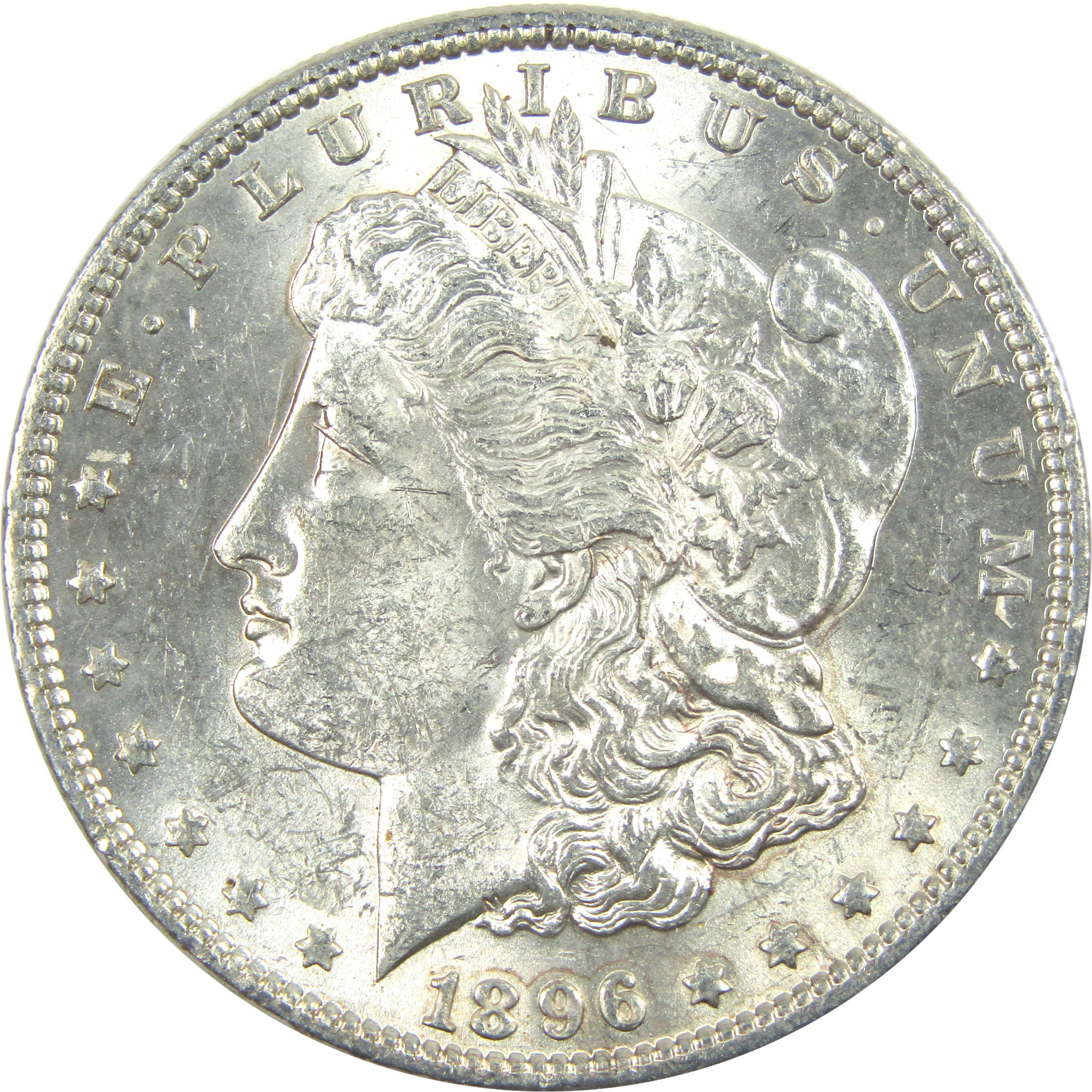 1896 Morgan Dollar AU About Uncirculated Silver $1 Coin SKU:I15412 - Morgan coin - Morgan silver dollar - Morgan silver dollar for sale - Profile Coins &amp; Collectibles