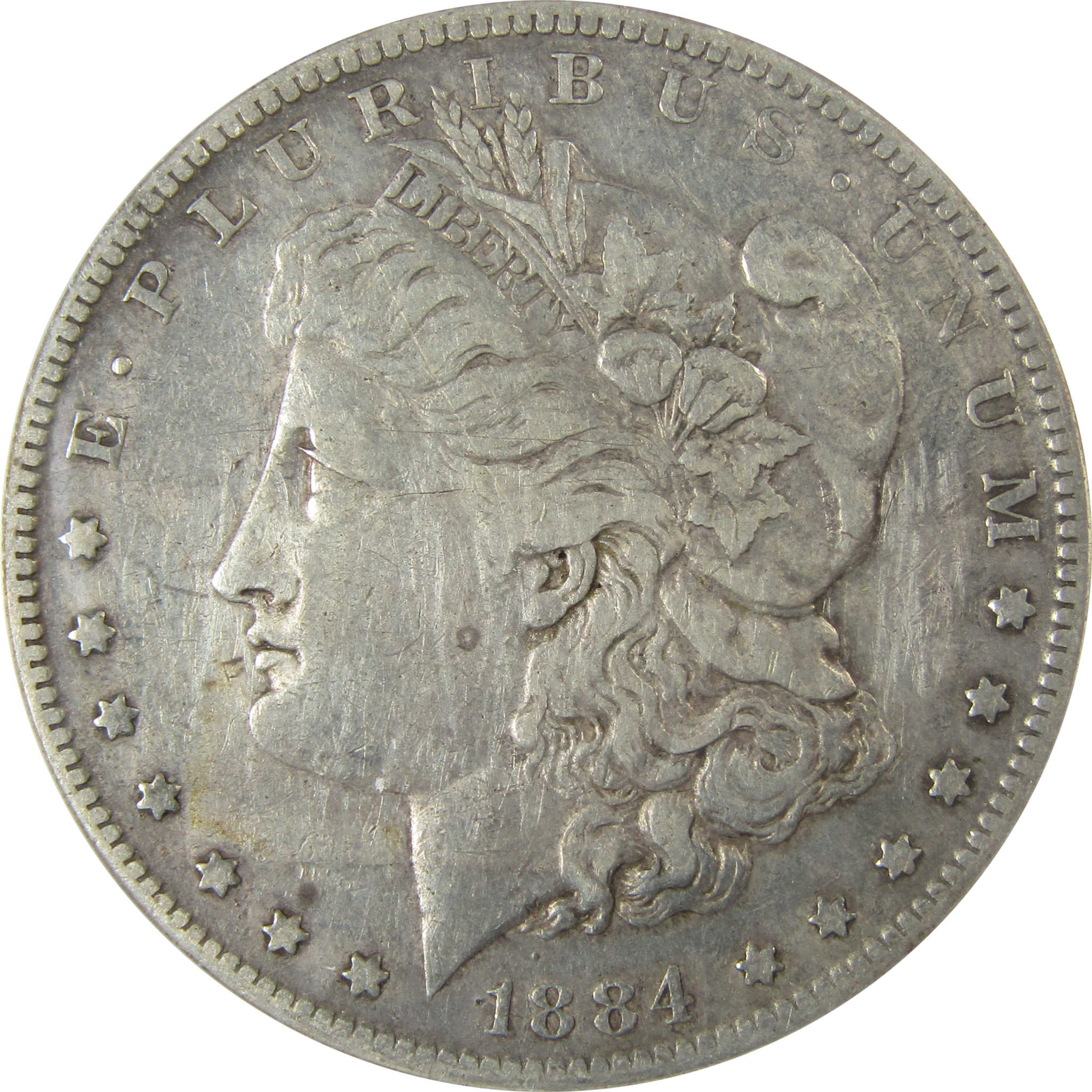 1884 S Morgan Silver Dollar VF 35 Details ANACS $1 Coin SKU:CP839 - Morgan coin - Morgan silver dollar - Morgan silver dollar for sale - Profile Coins &amp; Collectibles
