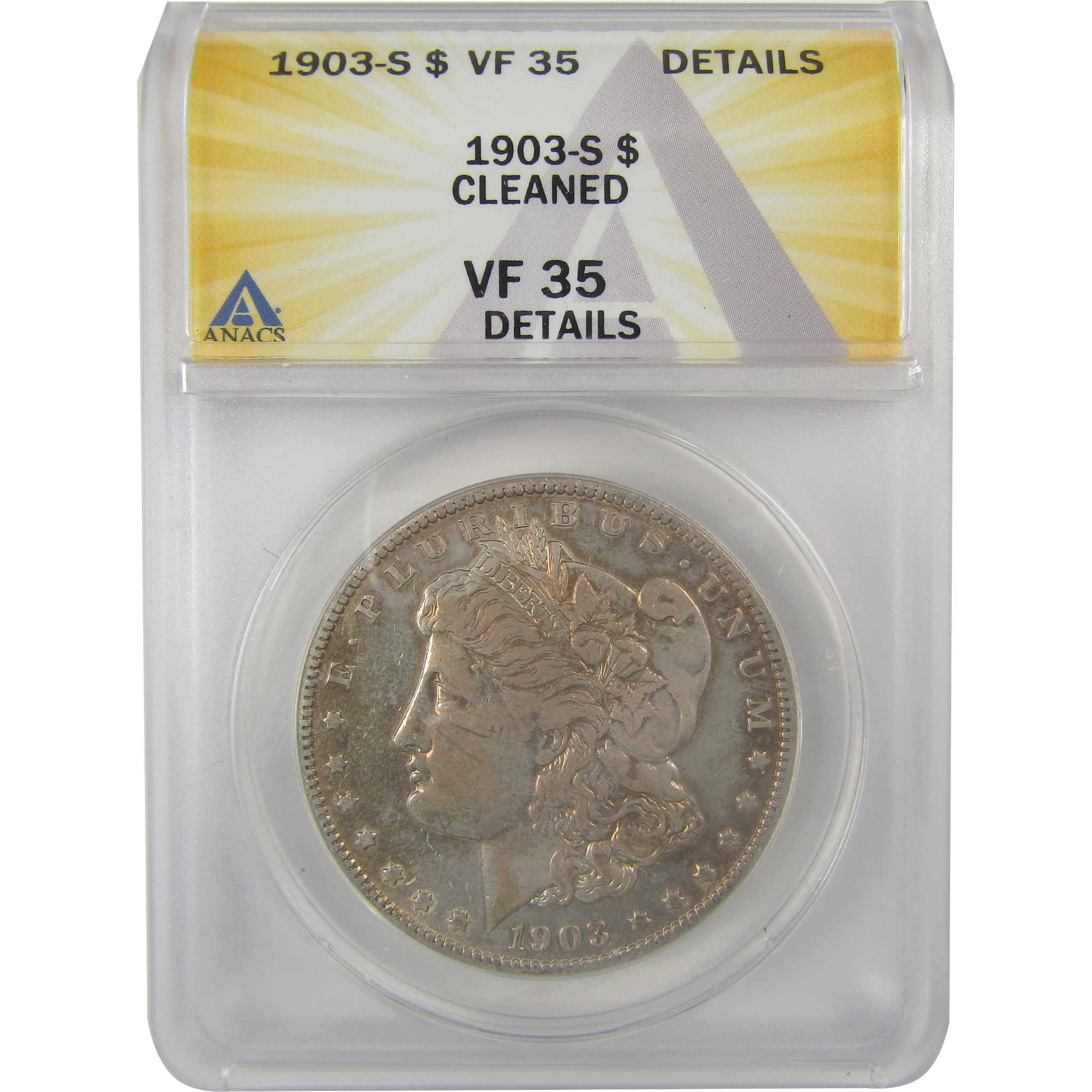 1903 S Morgan Dollar VF 35 Details ANACS Silver $1 Coin SKU:I21771 - Morgan coin - Morgan silver dollar - Morgan silver dollar for sale - Profile Coins &amp; Collectibles