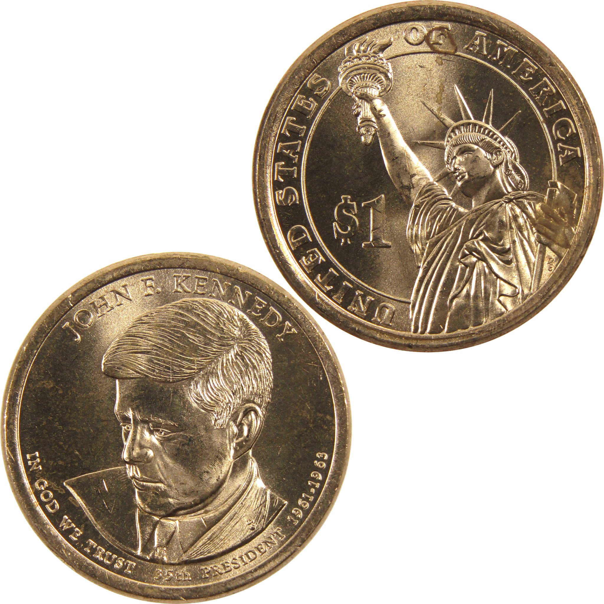 2015 P John F Kennedy Presidential Dollar BU Uncirculated $1 Coin