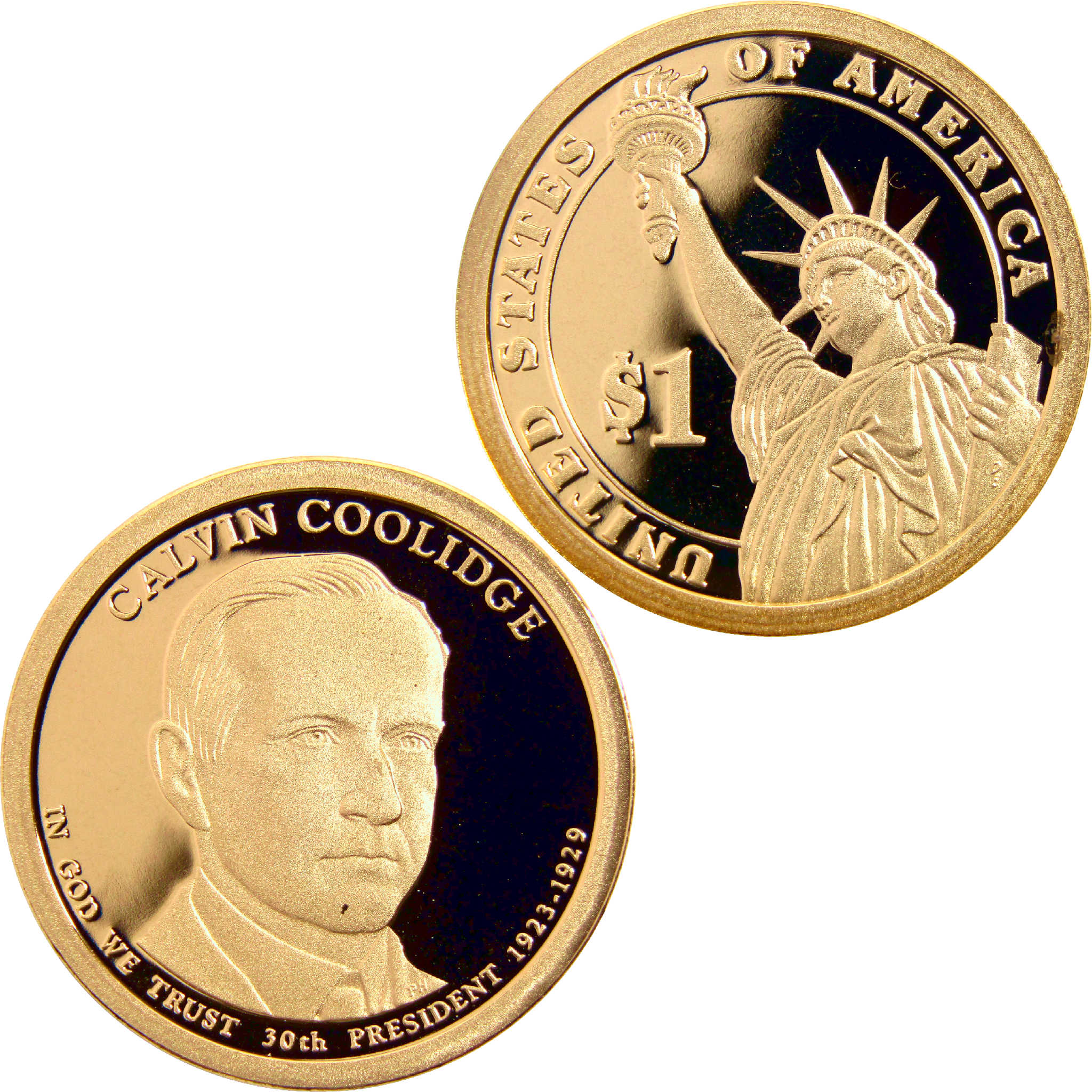 2014 S Calvin Coolidge Presidential Dollar Choice Proof $1 Coin