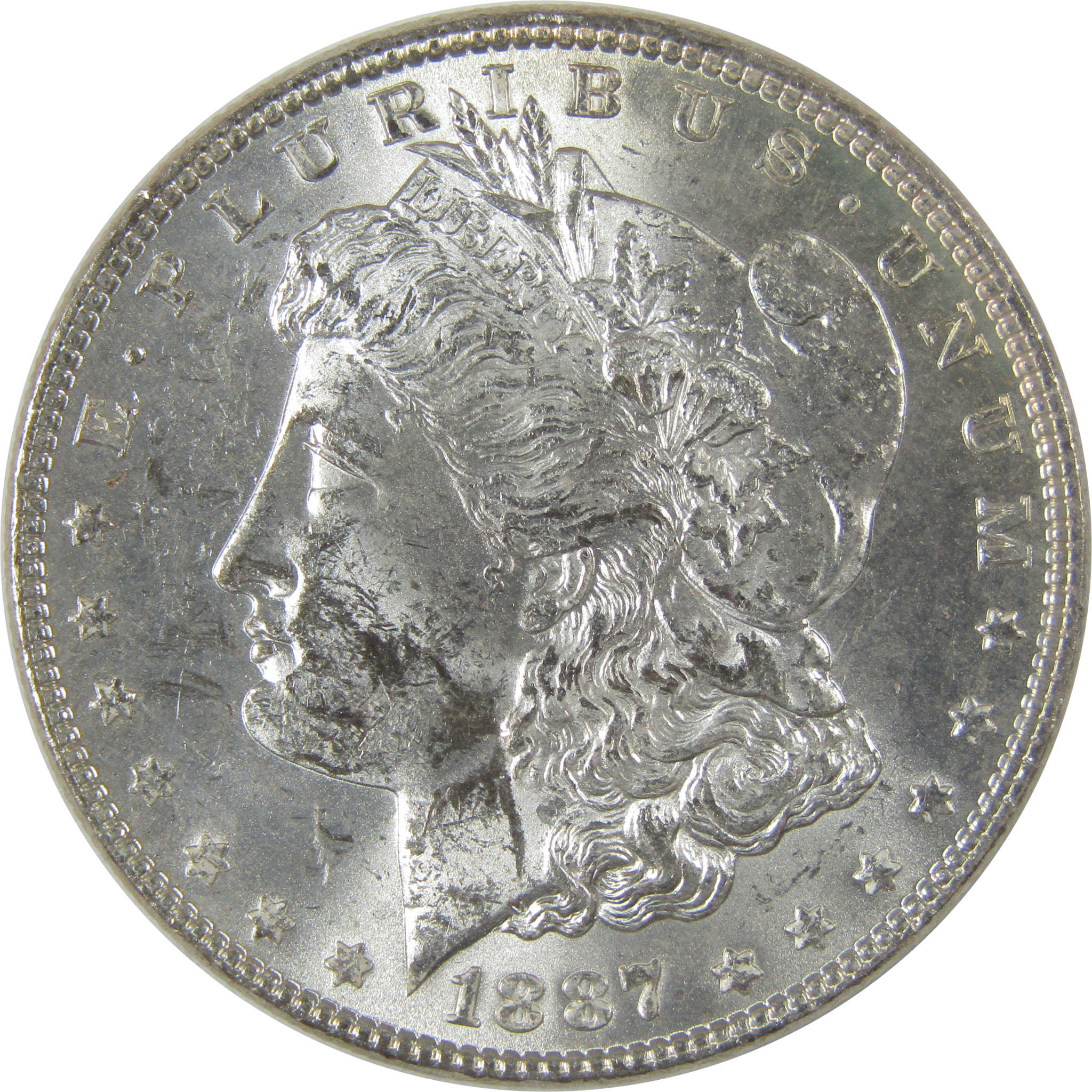 1887 Morgan Dollar Uncirculated Silver $1 Coin SKU:I21042