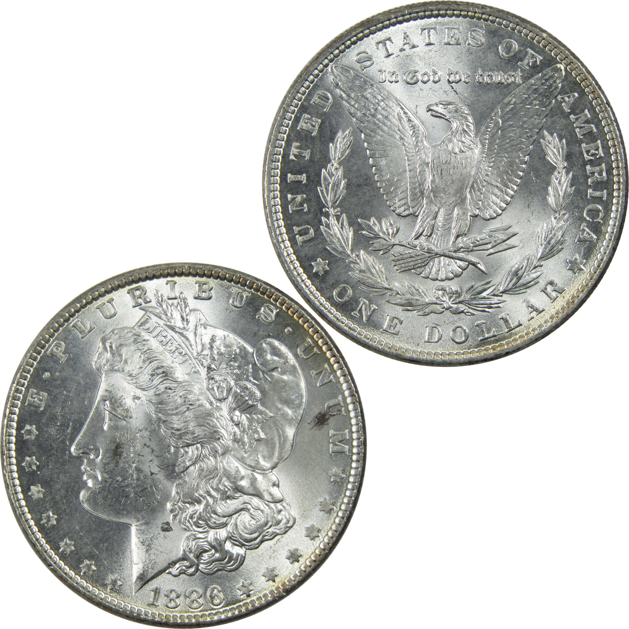 1886 Morgan Dollar Uncirculated Silver $1 Coin SKU:I13424 - Morgan coin - Morgan silver dollar - Morgan silver dollar for sale - Profile Coins &amp; Collectibles