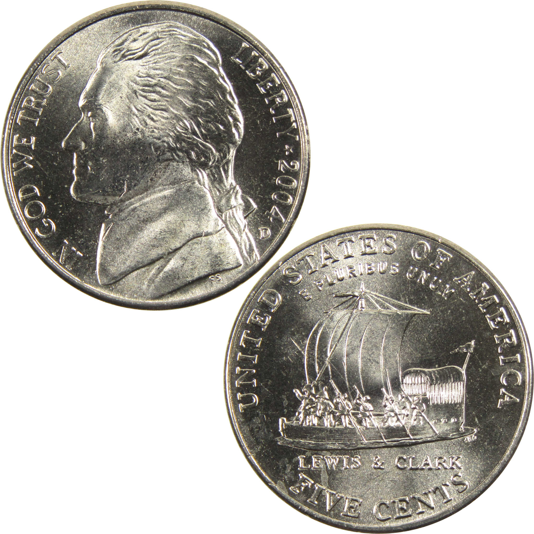 2004 D Keelboat Jefferson Nickel BU Uncirculated 5c Coin