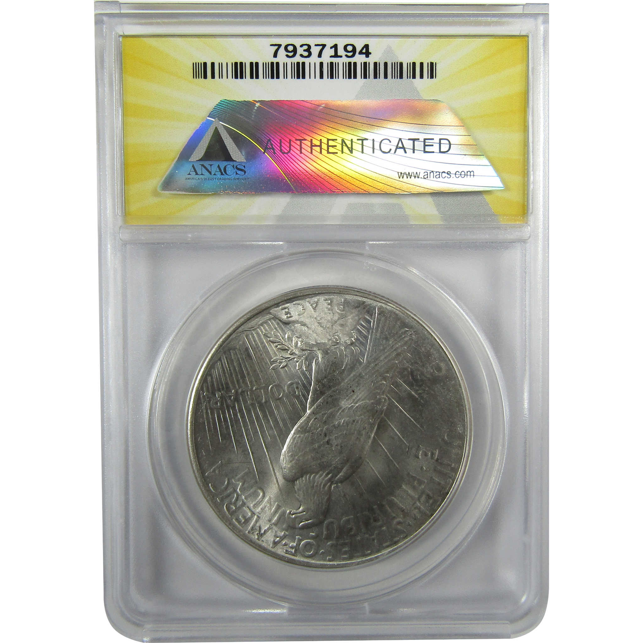 1925 Peace Silver Dollar MS 64 ANACS Uncirculated $1 Coin SKU:I28065