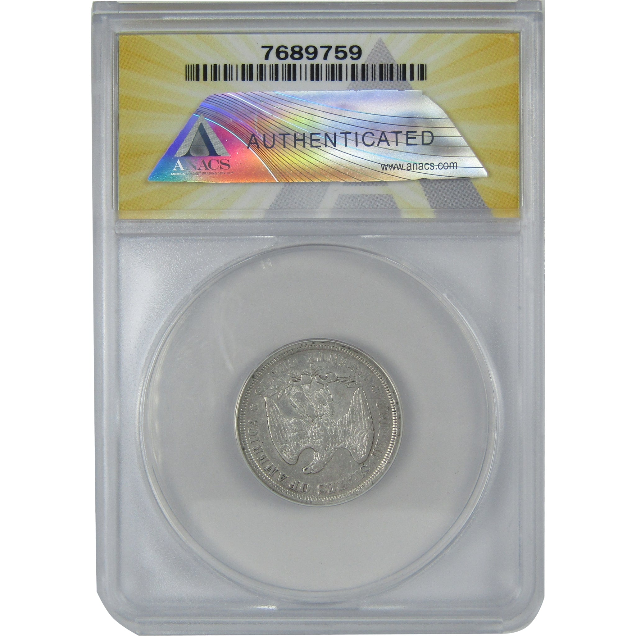 1875 S Seated Liberty Twenty Cent F 12 Details ANACS Silver SKU:I16149