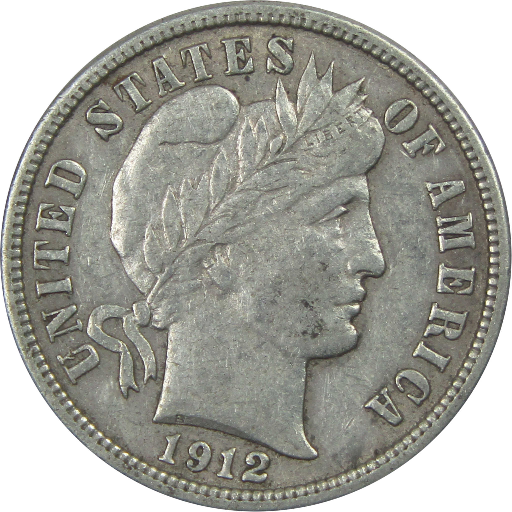 1912 D Barber Dime XF EF Extremely Fine Silver 10c Coin SKU:I15250