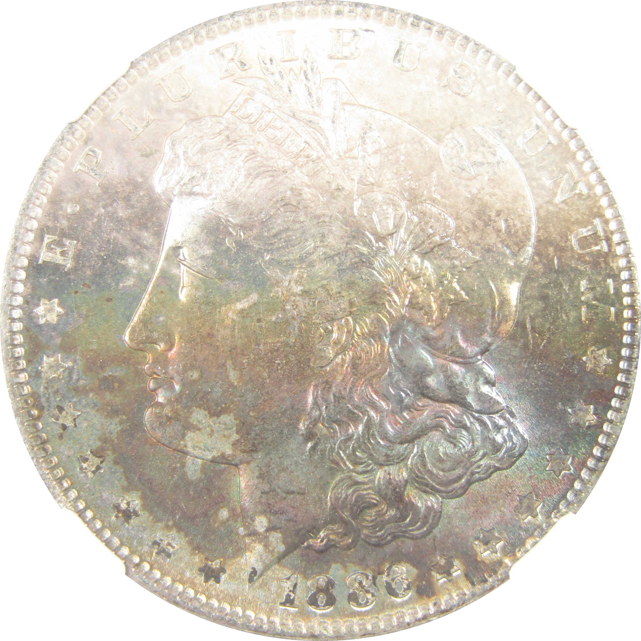 1886 Morgan Silver Dollar MS 63 NGC Uncirculated $1 Coin SKU:I27566