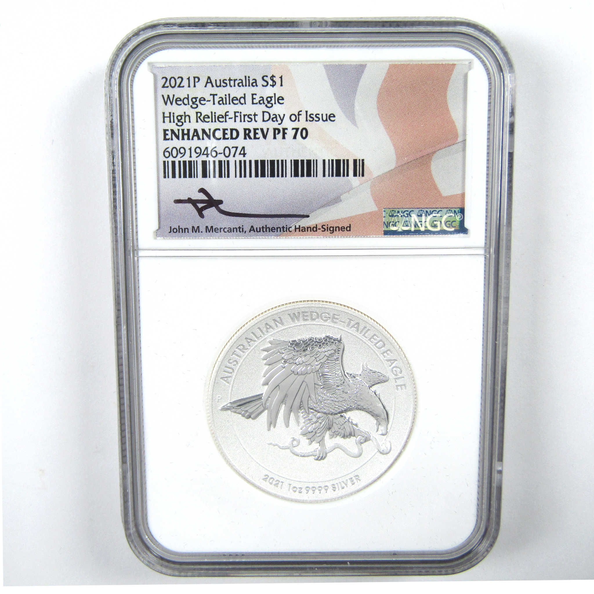 2021 P Australian Wedge-tailed Eagle PF 70 NGC Silver COA SKU:CPC6973